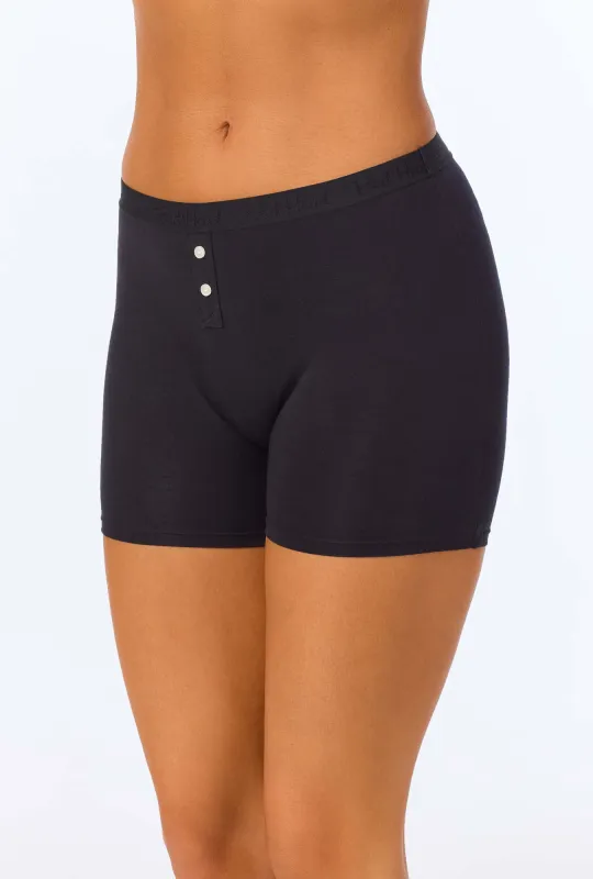 Black Stretch Jersey Boxer Short sold by BedHead