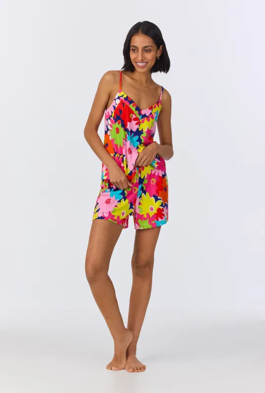 BedHead x Trina Turk Pop Floral Cami Shorty Stretch Jersey PJ Set sold by BedHead