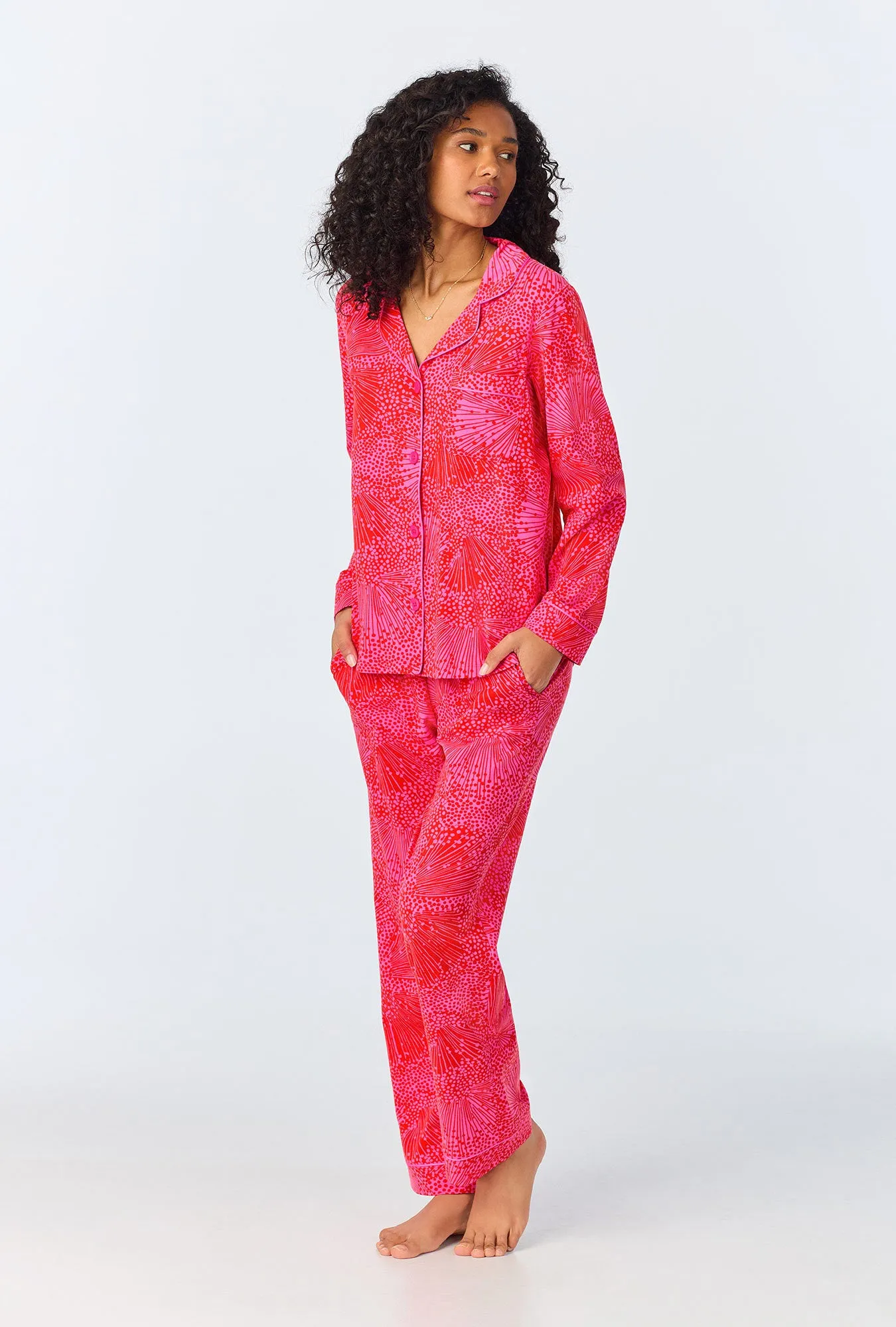 BedHead x Trina Turk Starburst Long Sleeve Classic Stretch Jersey PJ Set sold by BedHead product image thumbnail 2