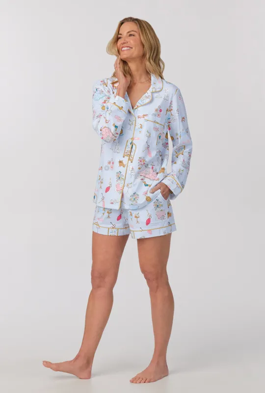 Penthouse Pups Long Sleeve Classic Stretch Jersey Short PJ Set sold by BedHead