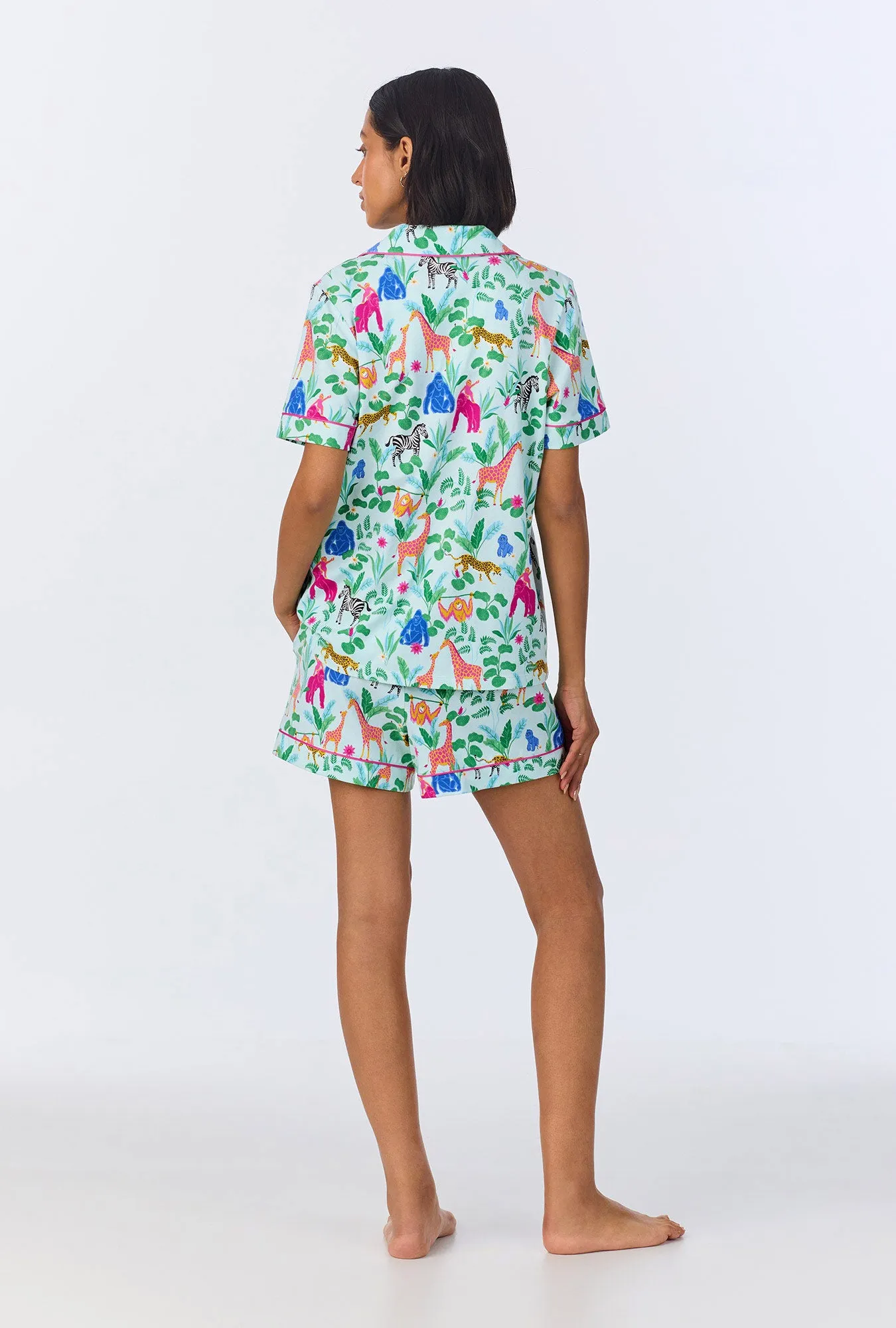 Bedhead x Bronwyn Newport Jungle Boogie Short Sleeve Classic Shorty Stretch Jersey PJ Set sold by BedHead product image thumbnail 3