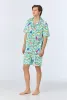 Bedhead x Bronwyn Newport Jungle Boogie Men's Short Sleeve Classic Stretch Jersey Short PJ Set sold by BedHead