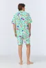 Bedhead x Bronwyn Newport Jungle Boogie Men's Short Sleeve Classic Stretch Jersey Short PJ Set sold by BedHead