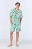 Bedhead x Bronwyn Newport Jungle Boogie Men's Short Sleeve Classic Stretch Jersey Short PJ Set sold by BedHead
