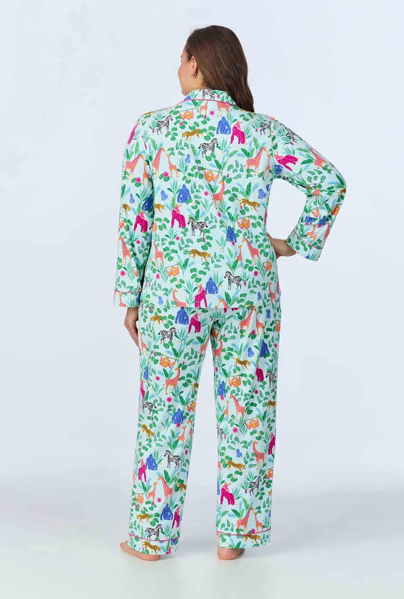 Bedhead x Bronwyn Newport Jungle Boogie Long Sleeve Classic Stretch Jersey PJ Set sold by BedHead product image thumbnail 5