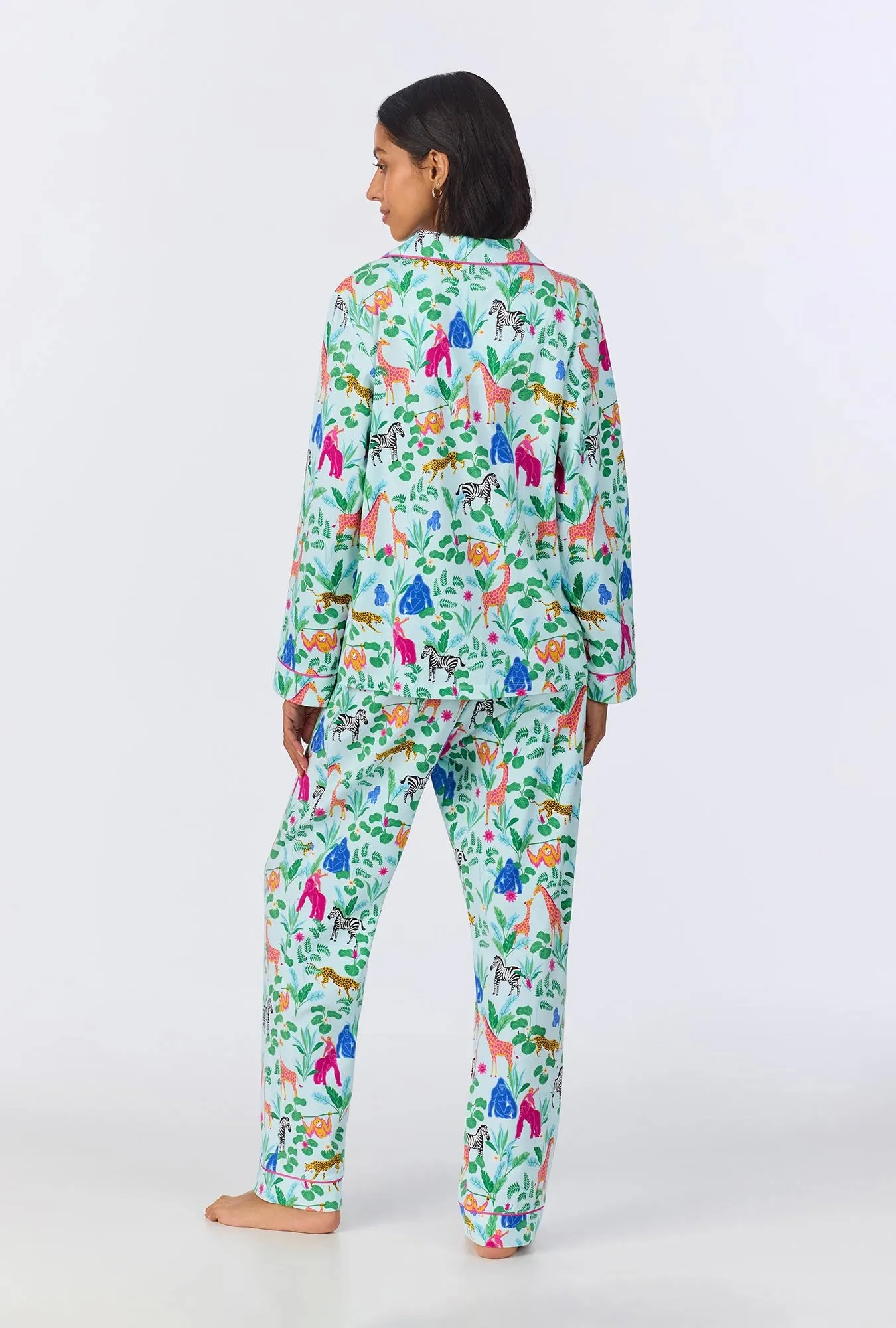 Bedhead x Bronwyn Newport Jungle Boogie Long Sleeve Classic Stretch Jersey PJ Set sold by BedHead product image thumbnail 3