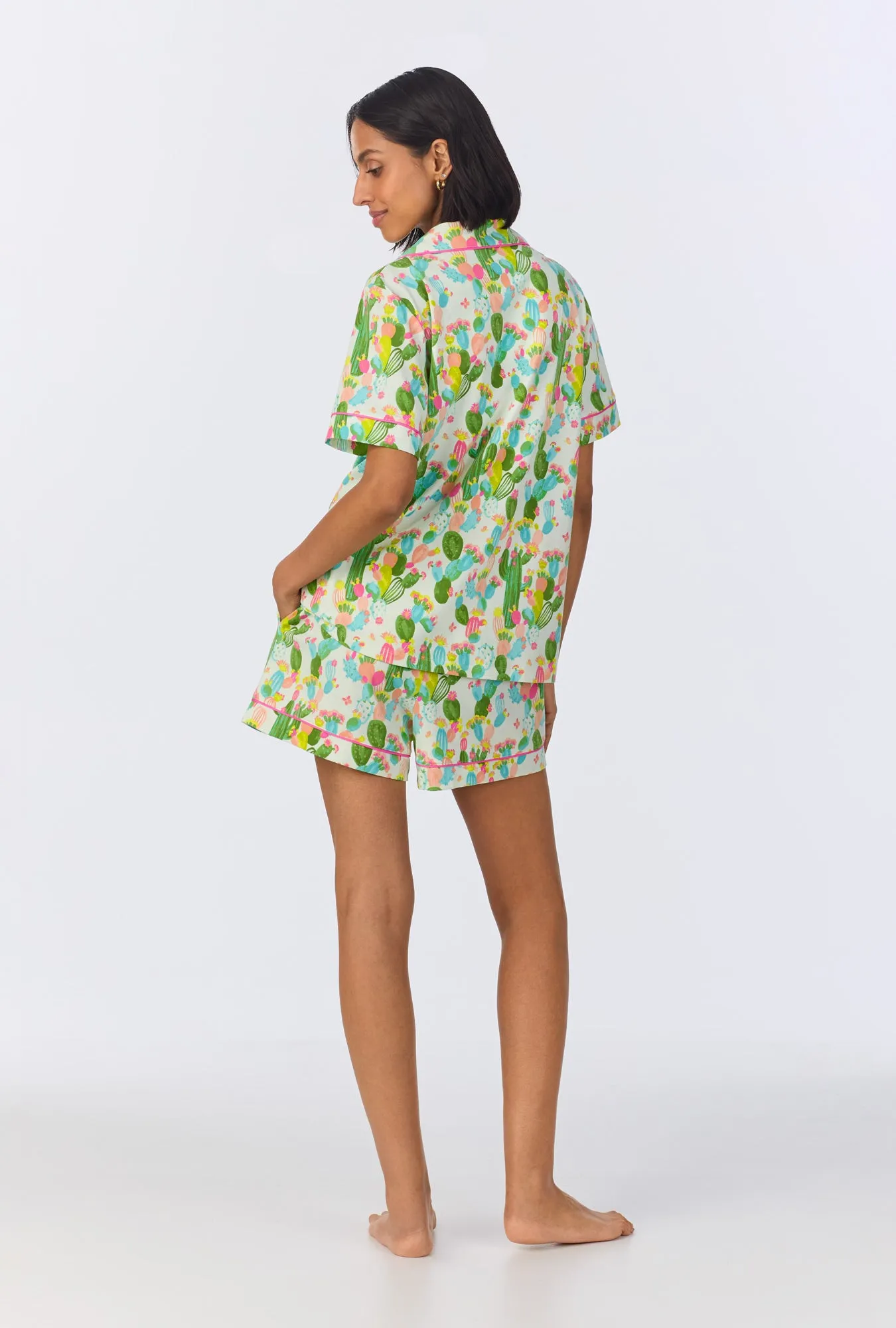 Cactus Garden Short Sleeve Classic Shorty Stretch Jersey PJ Set sold by BedHead product image thumbnail 4