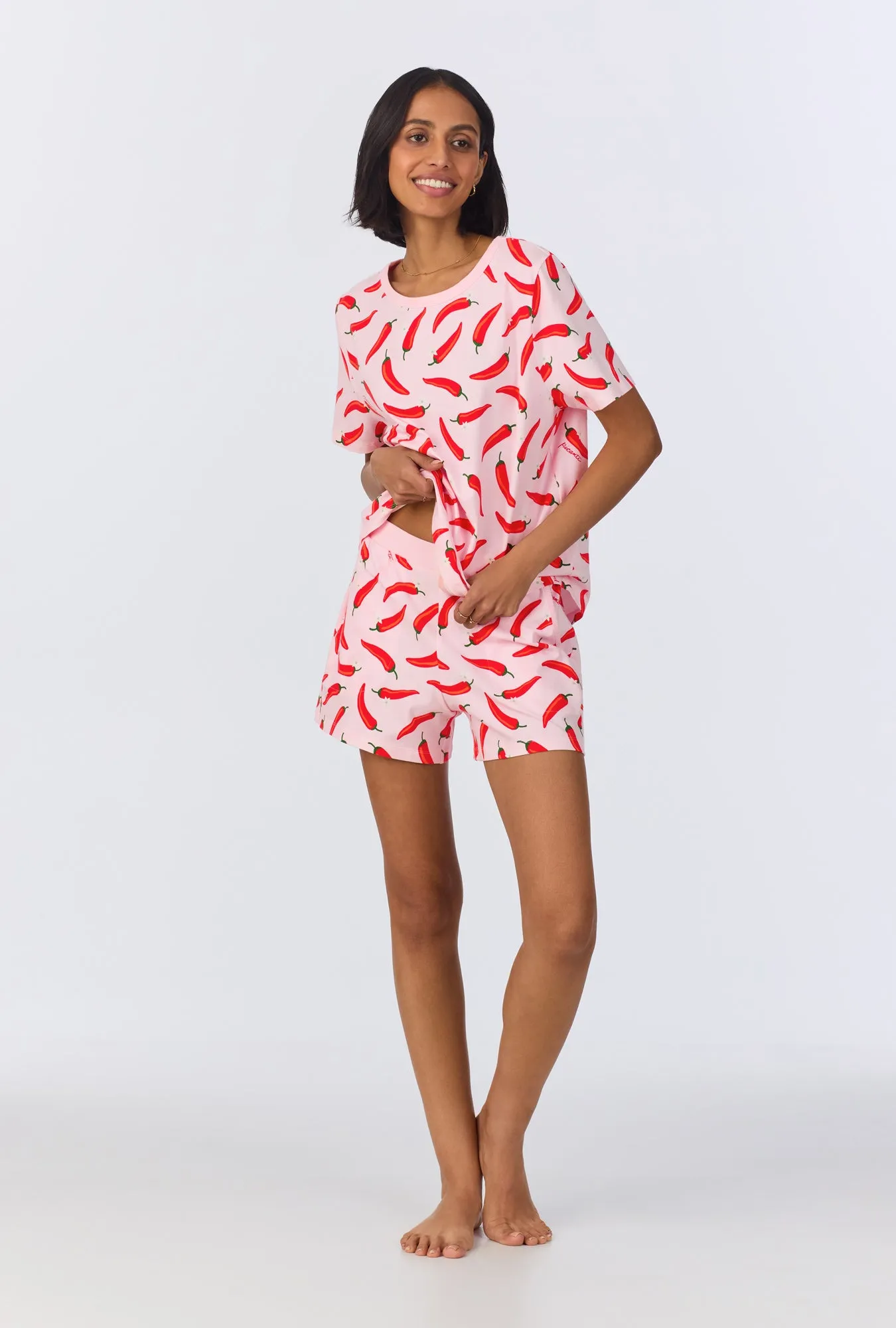 Coming In Hot T-Shirt Stretch Jersey Shorty PJ Set sold by BedHead product image thumbnail 2