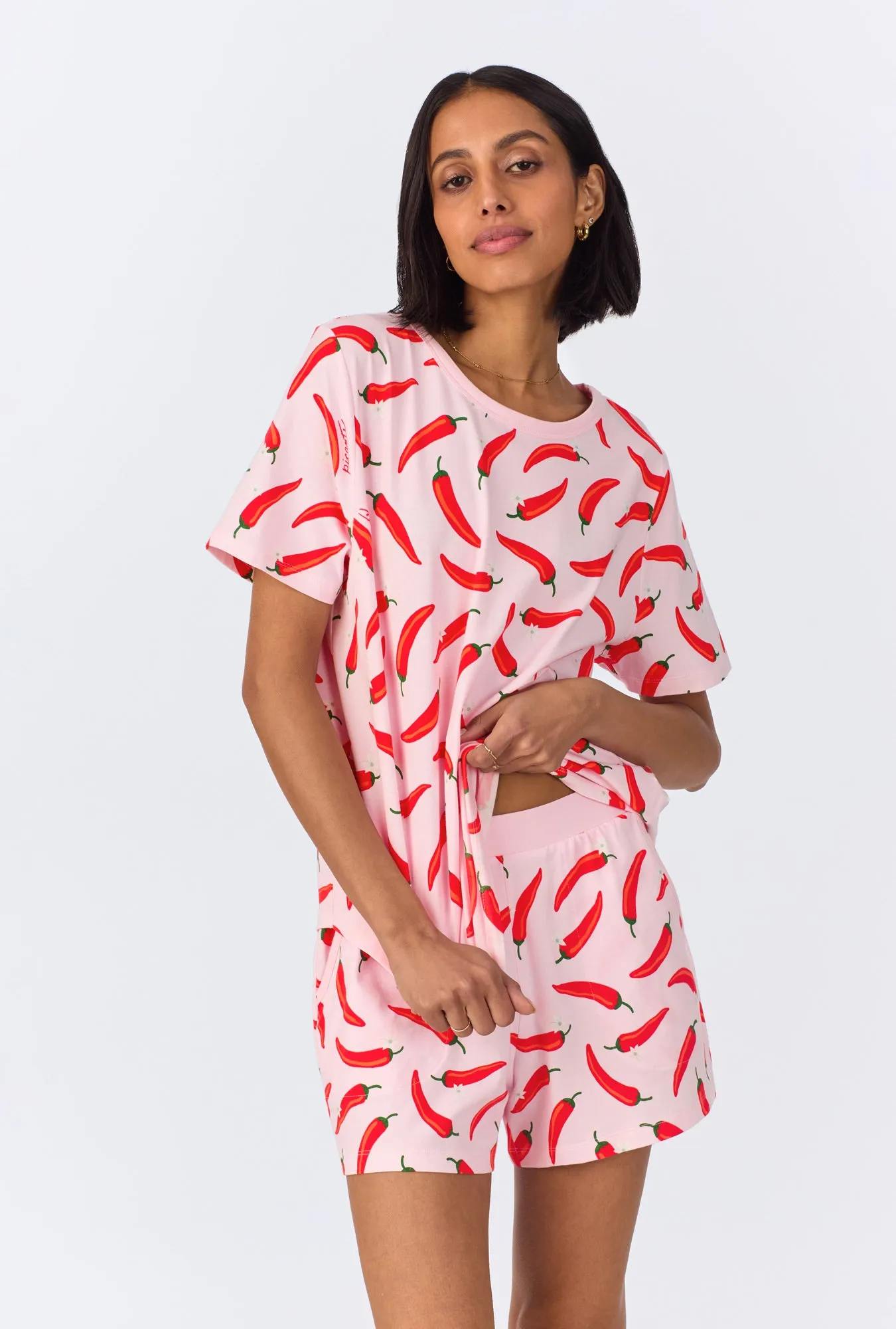 Coming In Hot T-Shirt Stretch Jersey Shorty PJ Set sold by BedHead