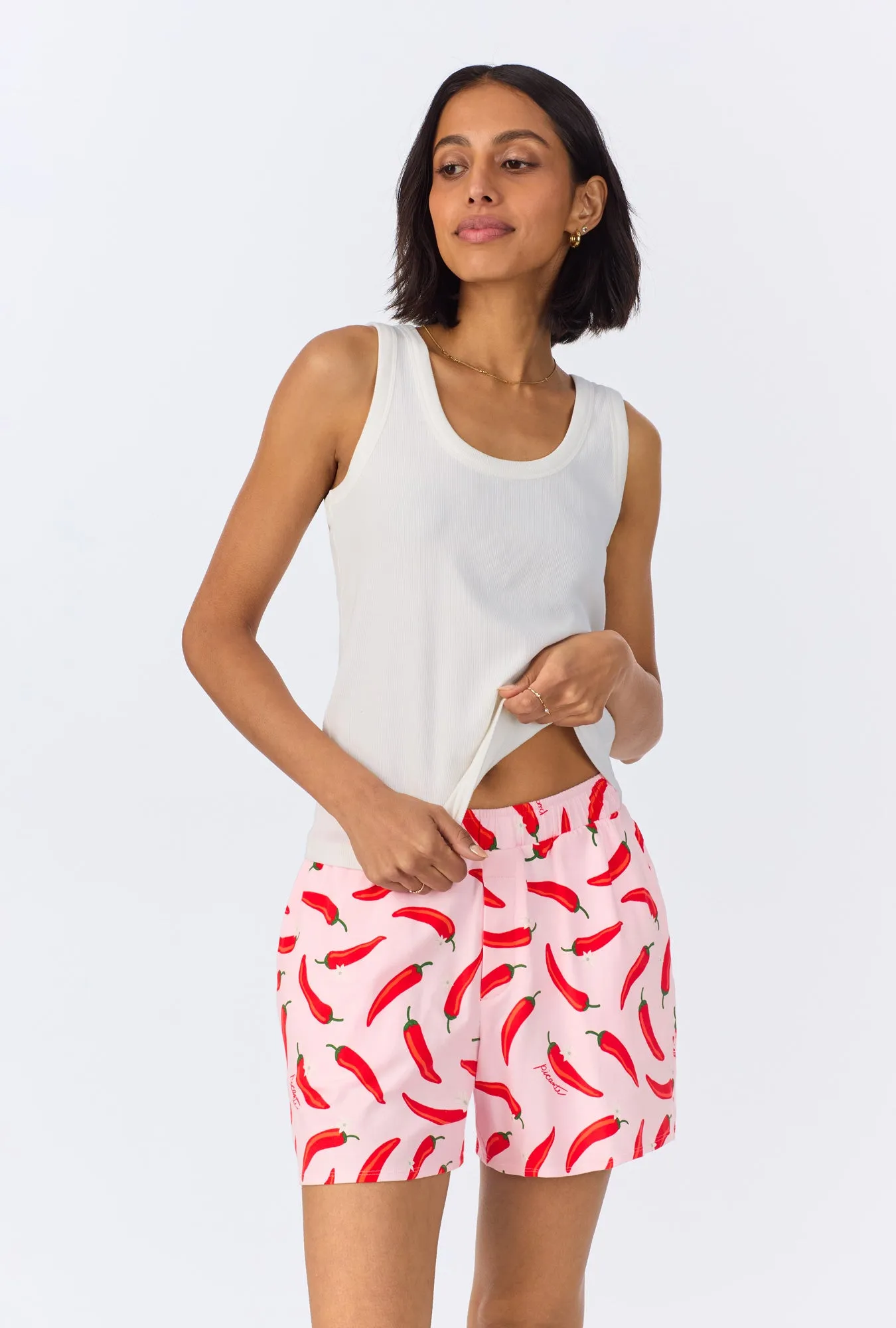 Coming In Hot Tank Stretch Jersey Boxer PJ Set sold by BedHead product image thumbnail 3