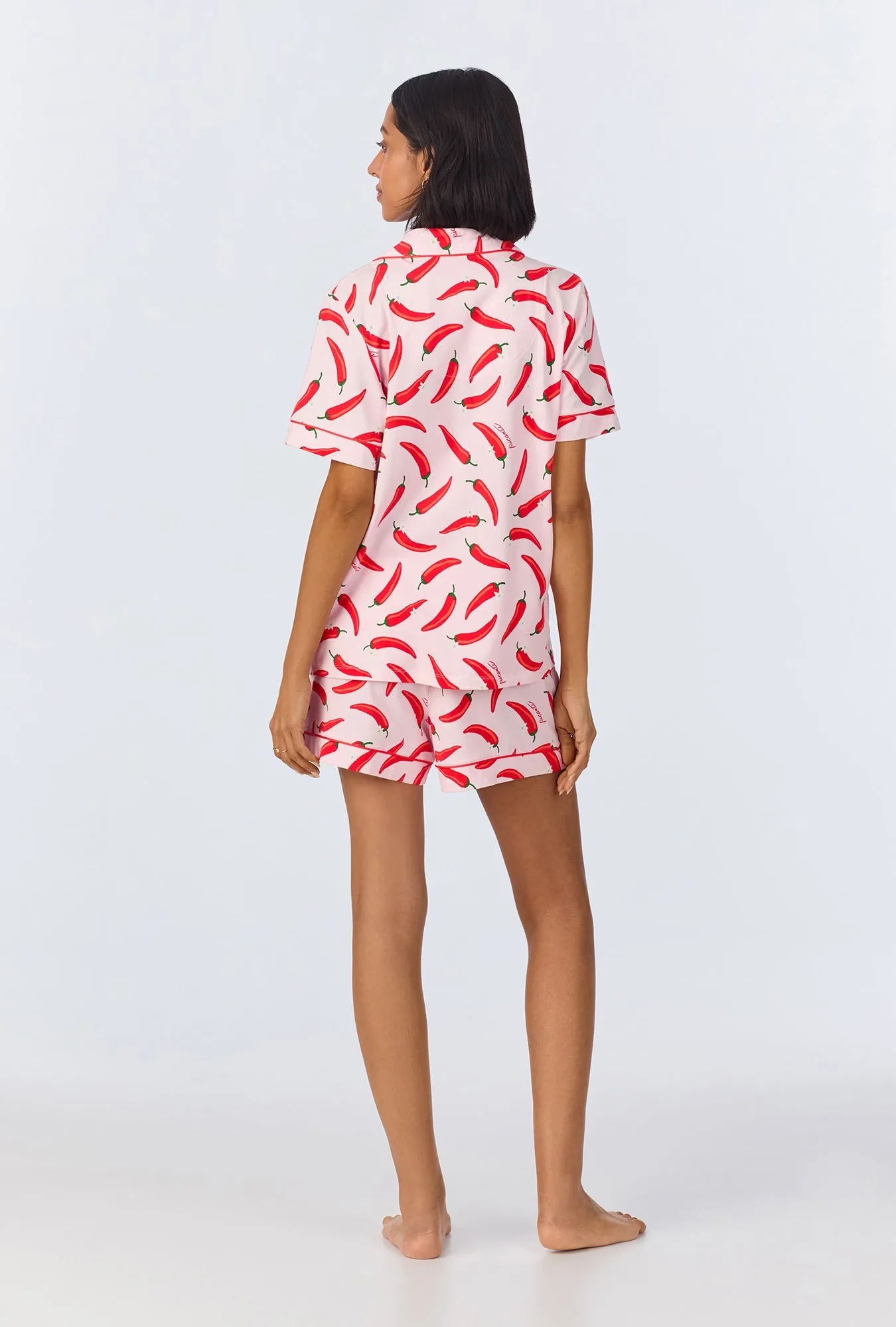 Coming In Hot Short Sleeve Classic Shorty Stretch Jersey PJ Set sold by BedHead product image thumbnail 4