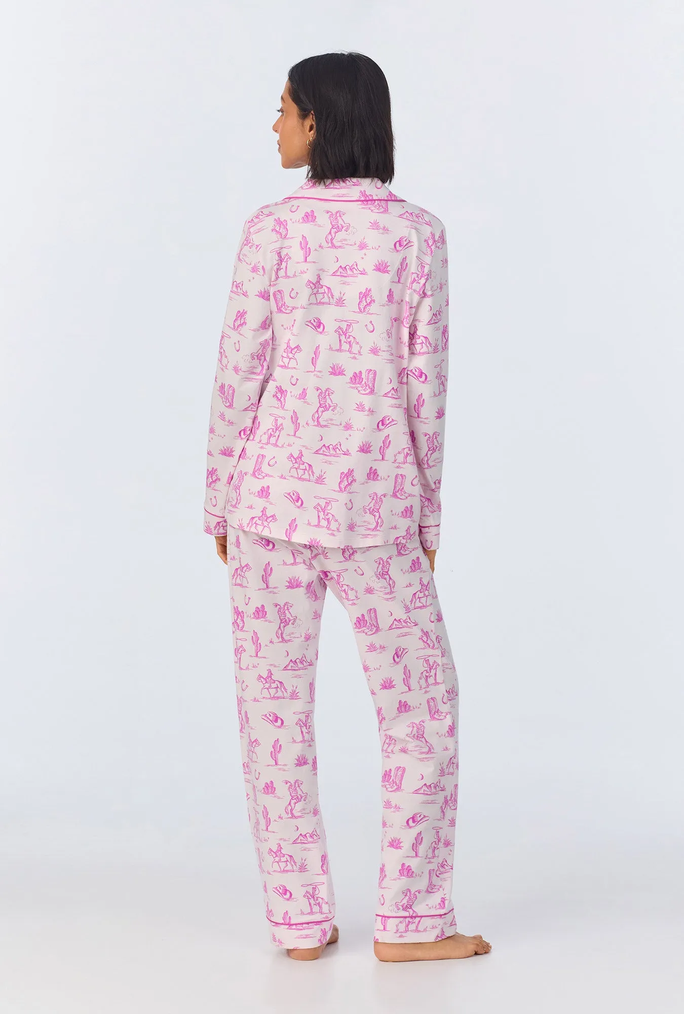 Cowgirl Toile Long Sleeve Classic Stretch Jersey PJ Set sold by BedHead product image thumbnail 4