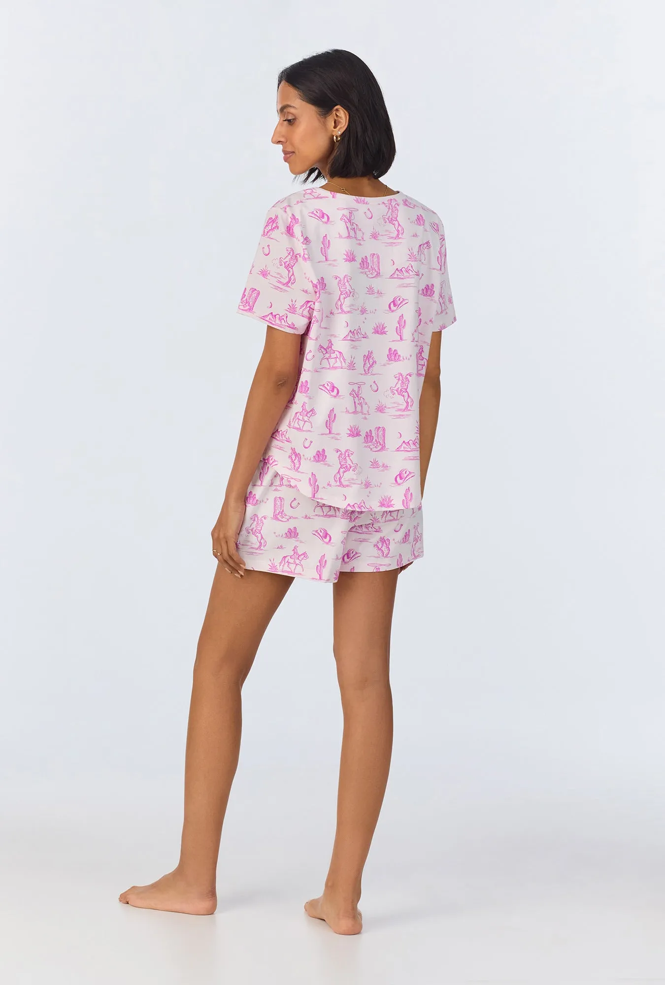 Cowgirl Toile T-Shirt Stretch Jersey Shorty PJ Set sold by BedHead product image thumbnail 4