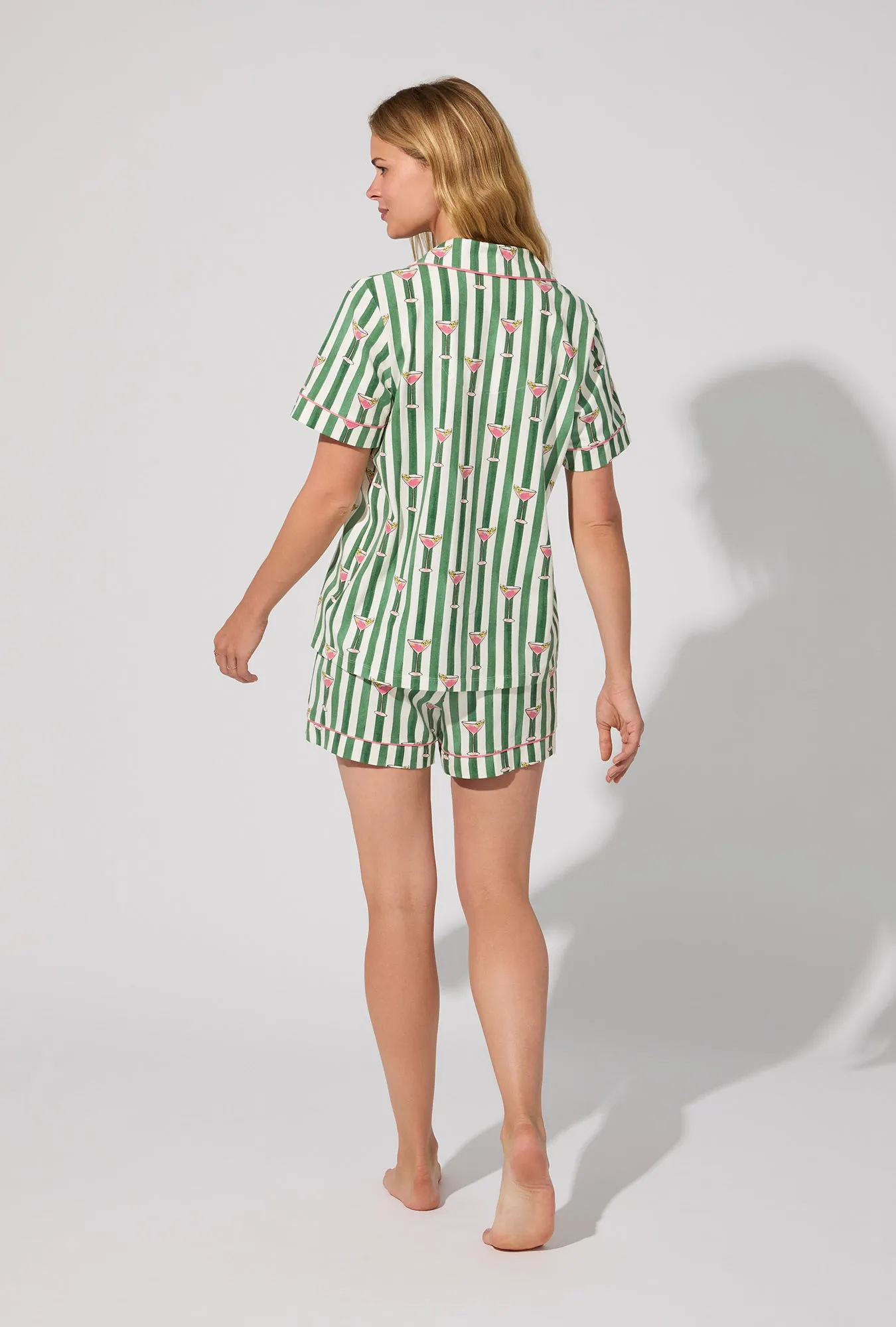 Martini O'Clock Short Sleeve Classic Shorty Stretch Jersey PJ Set sold by BedHead product image thumbnail 4