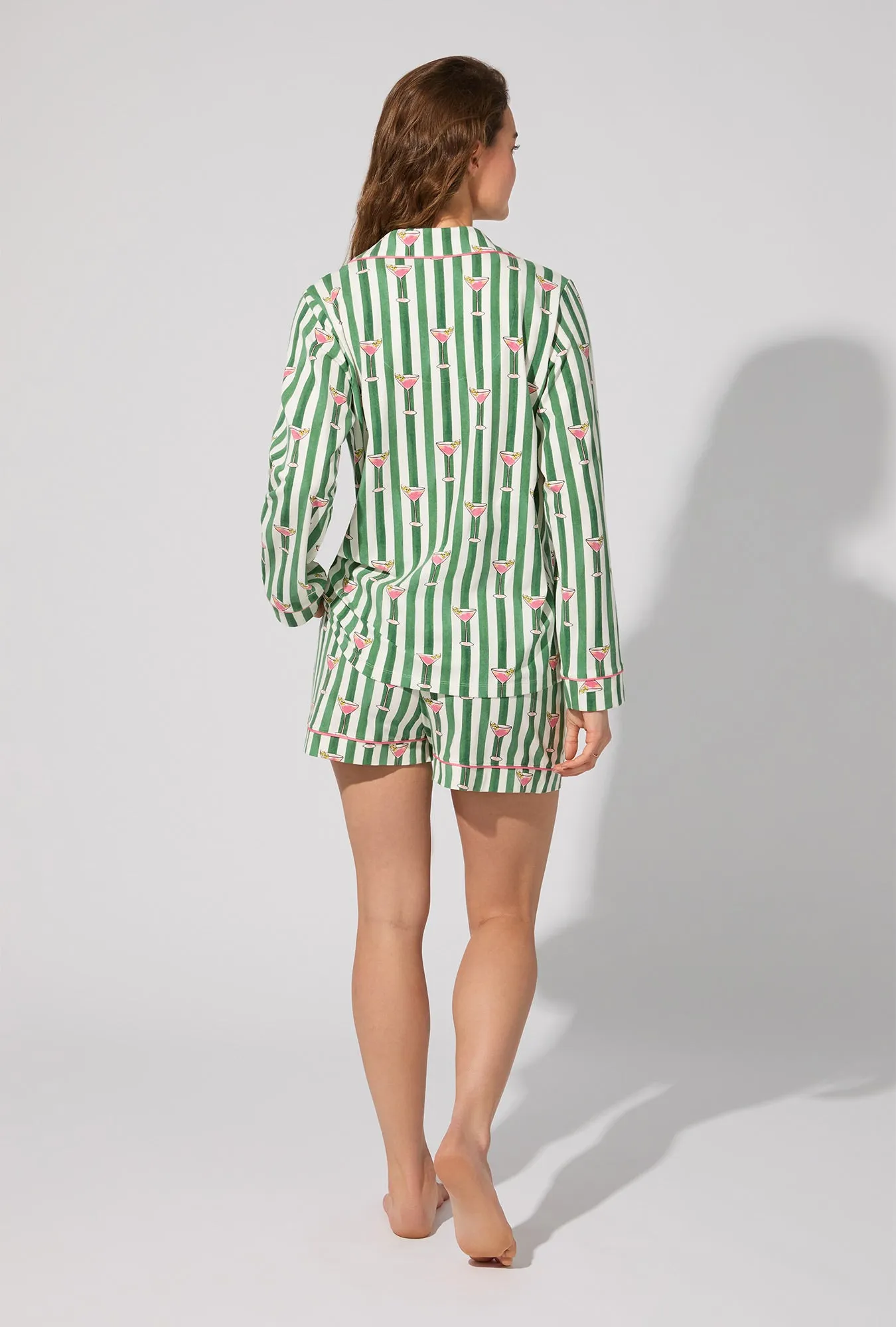 Martini O'Clock Long Sleeve Classic Stretch Jersey Short PJ Set sold by BedHead product image thumbnail 4