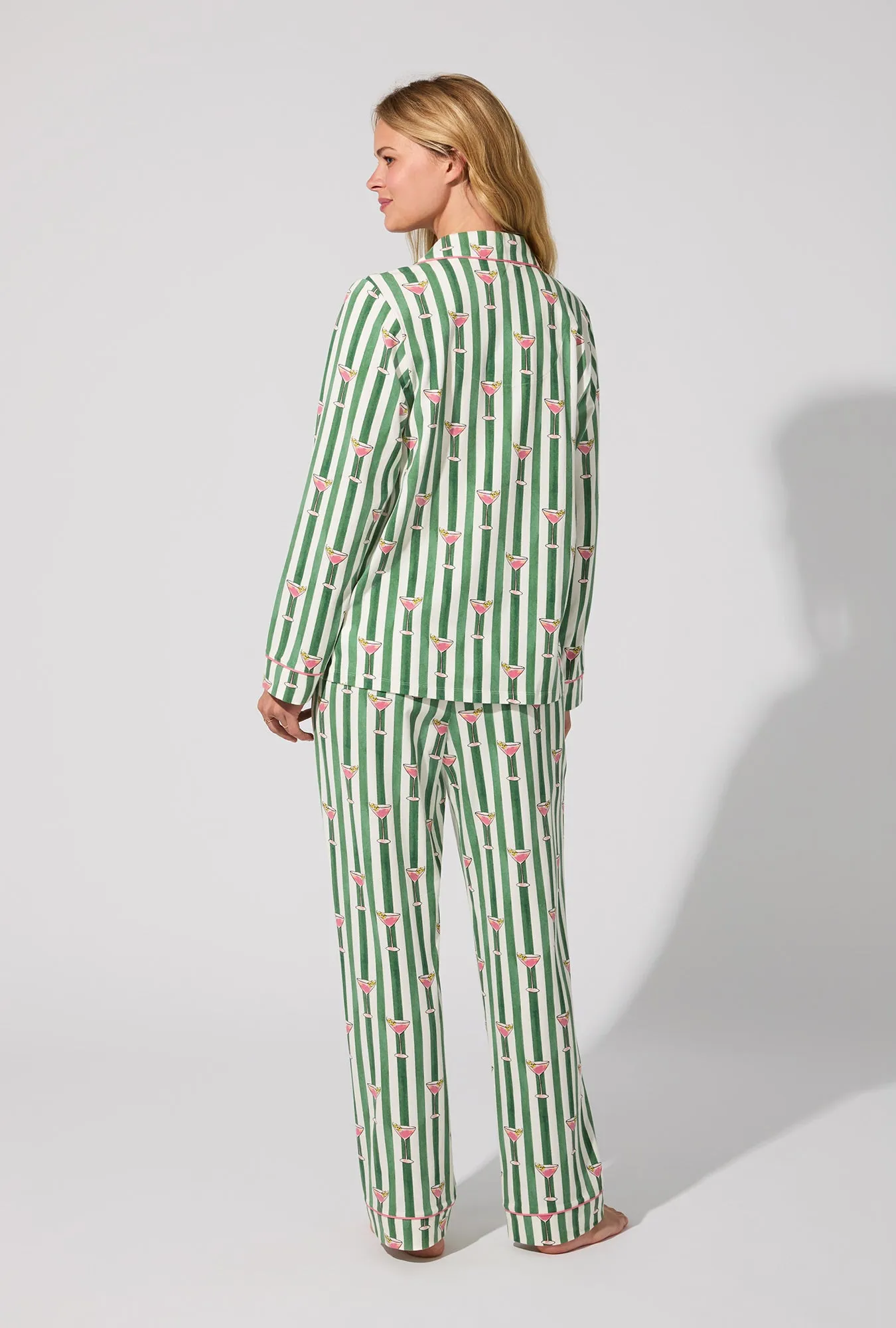 Martini O'Clock Long Sleeve Classic Stretch Jersey PJ Set sold by BedHead product image thumbnail 3