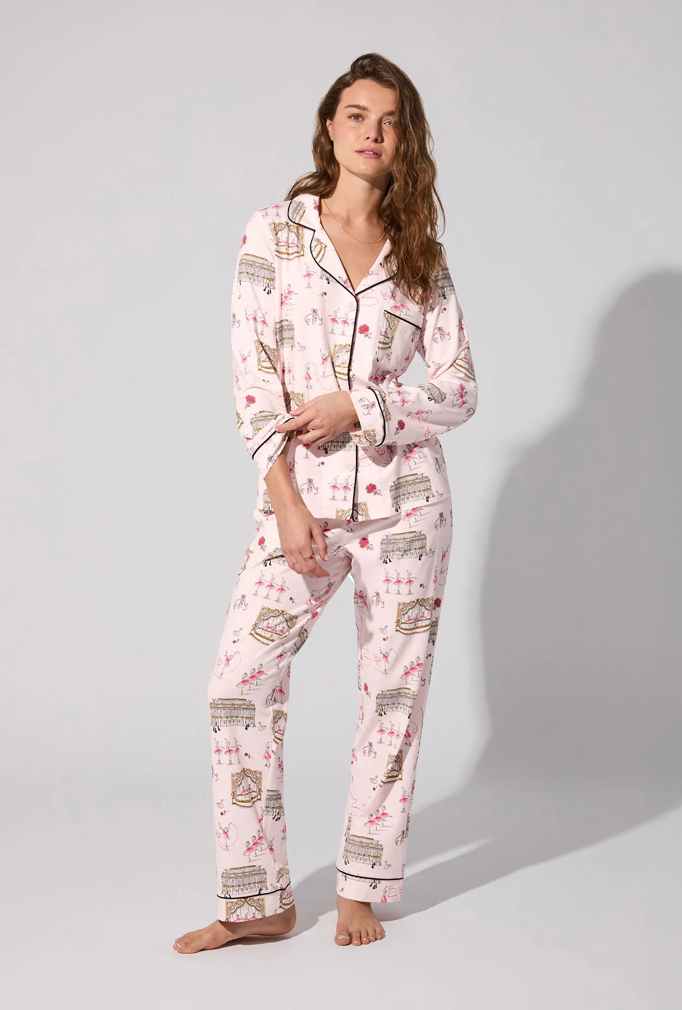 Swan Lake Long Sleeve Classic Stretch Jersey PJ Set sold by BedHead