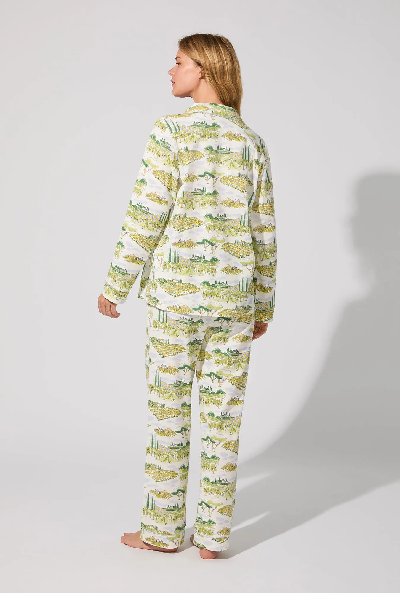Wine Country Long Sleeve Classic Stretch Jersey PJ Set sold by BedHead product image thumbnail 4