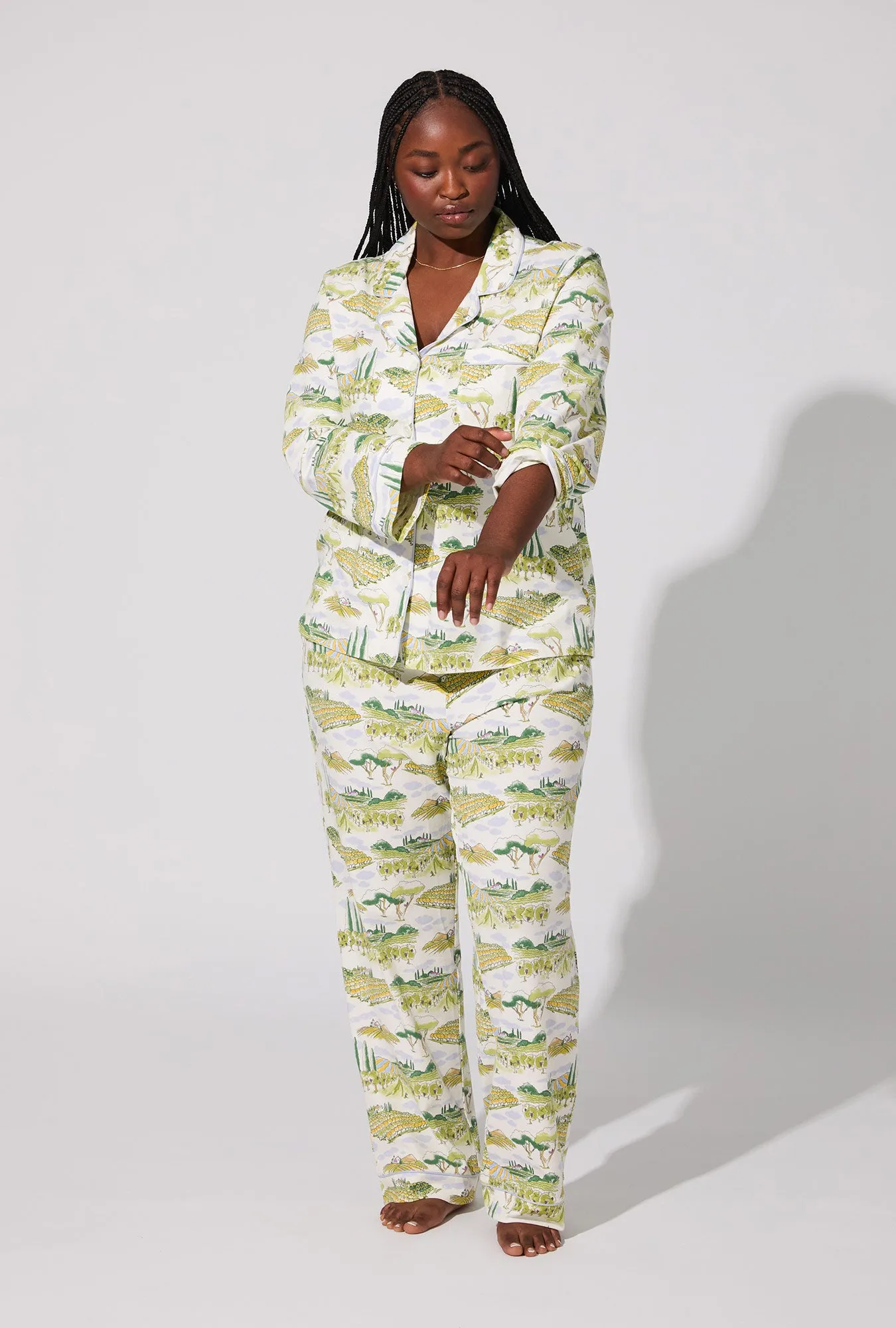 Wine Country Long Sleeve Classic Stretch Jersey PJ Set sold by BedHead product image thumbnail 5