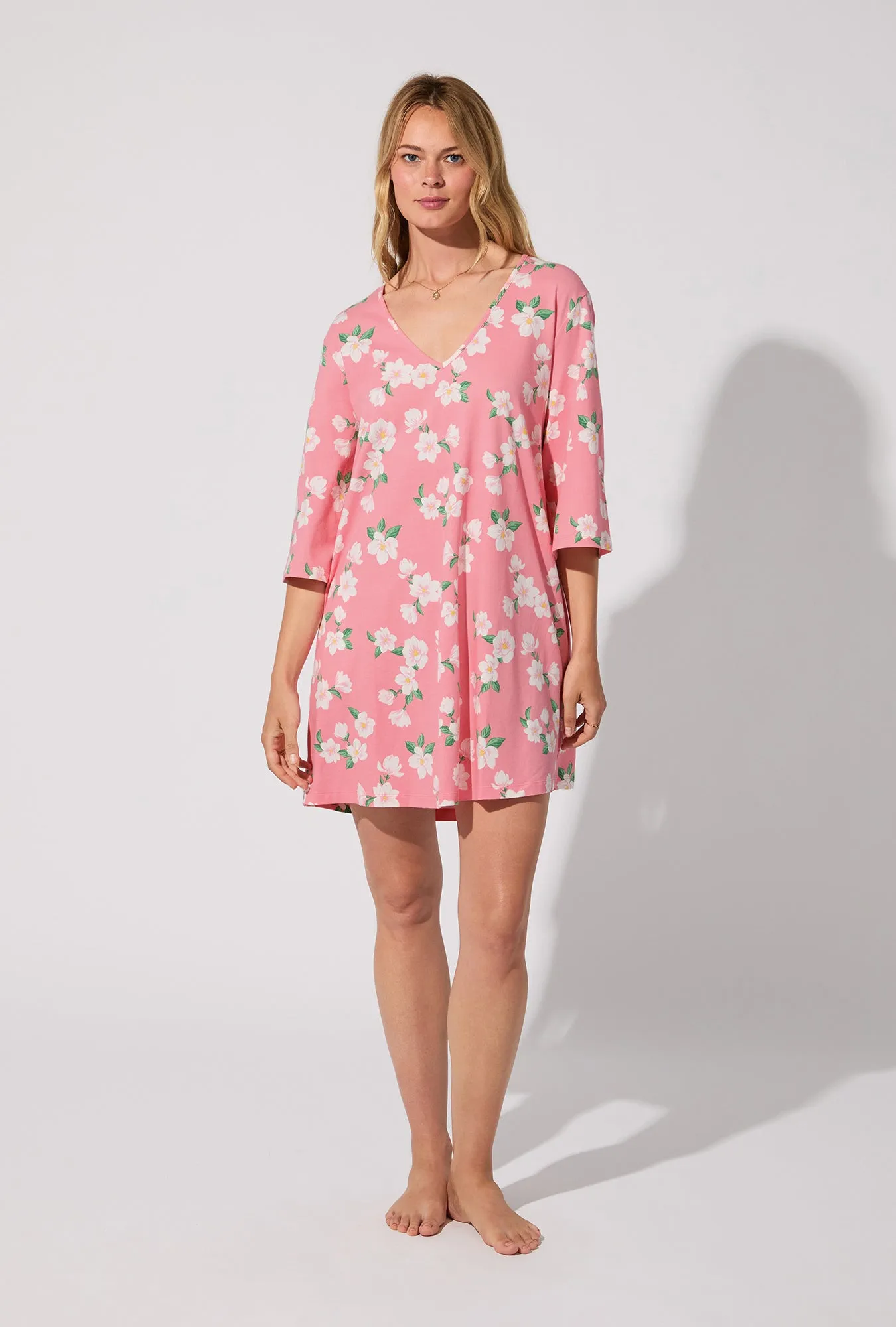 Pink Magnolias Stretch Jersey Sleep Dress sold by BedHead product image thumbnail 2