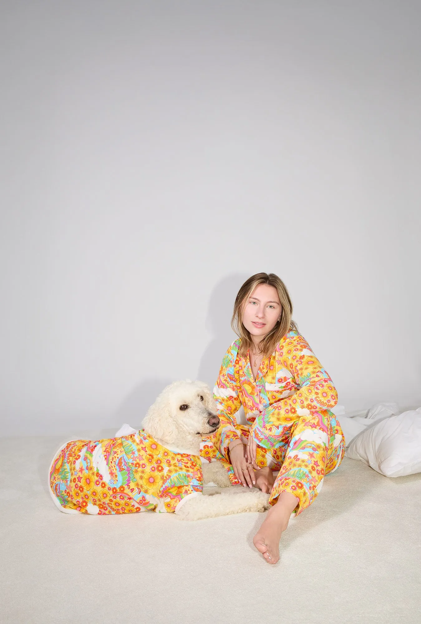 Good Vibes Stretch Jersey Dog Pajama sold by BedHead product image thumbnail 3