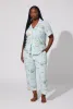 City By The Bay Short Sleeve Classic Stretch Jersey Cropped PJ Set sold by BedHead