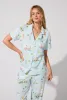 City By The Bay Short Sleeve Classic Stretch Jersey Cropped PJ Set sold by BedHead