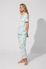 City By The Bay Short Sleeve Classic Stretch Jersey Cropped PJ Set sold by BedHead