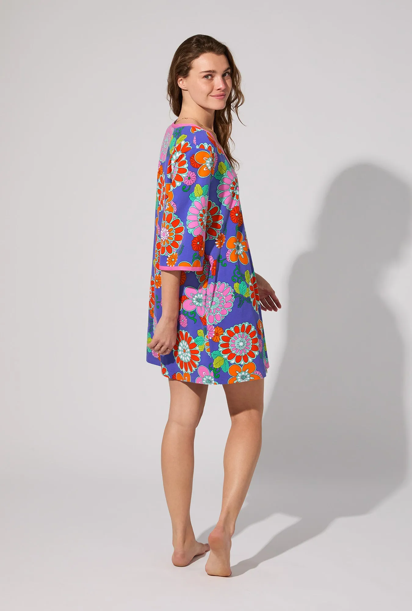 BedHead X Trina Turk Tokyo Floral 3/4 Sleeve Stretch Jersey Caftan sold by BedHead product image thumbnail 3