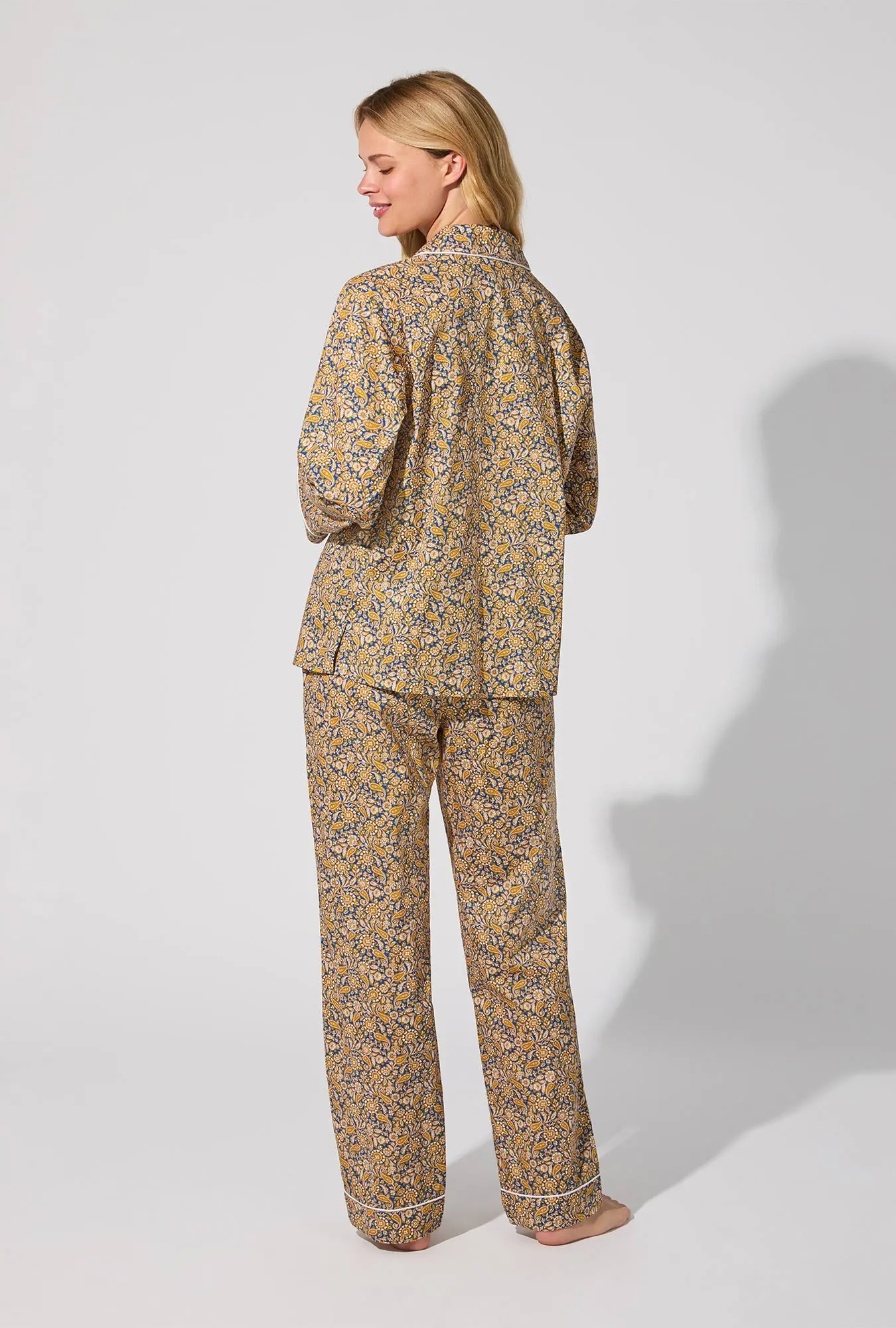 Theodore Manor Long Sleeve Classic Woven Tana Lawn® PJ Set Made With Liberty Fabric sold by BedHead product image thumbnail 3
