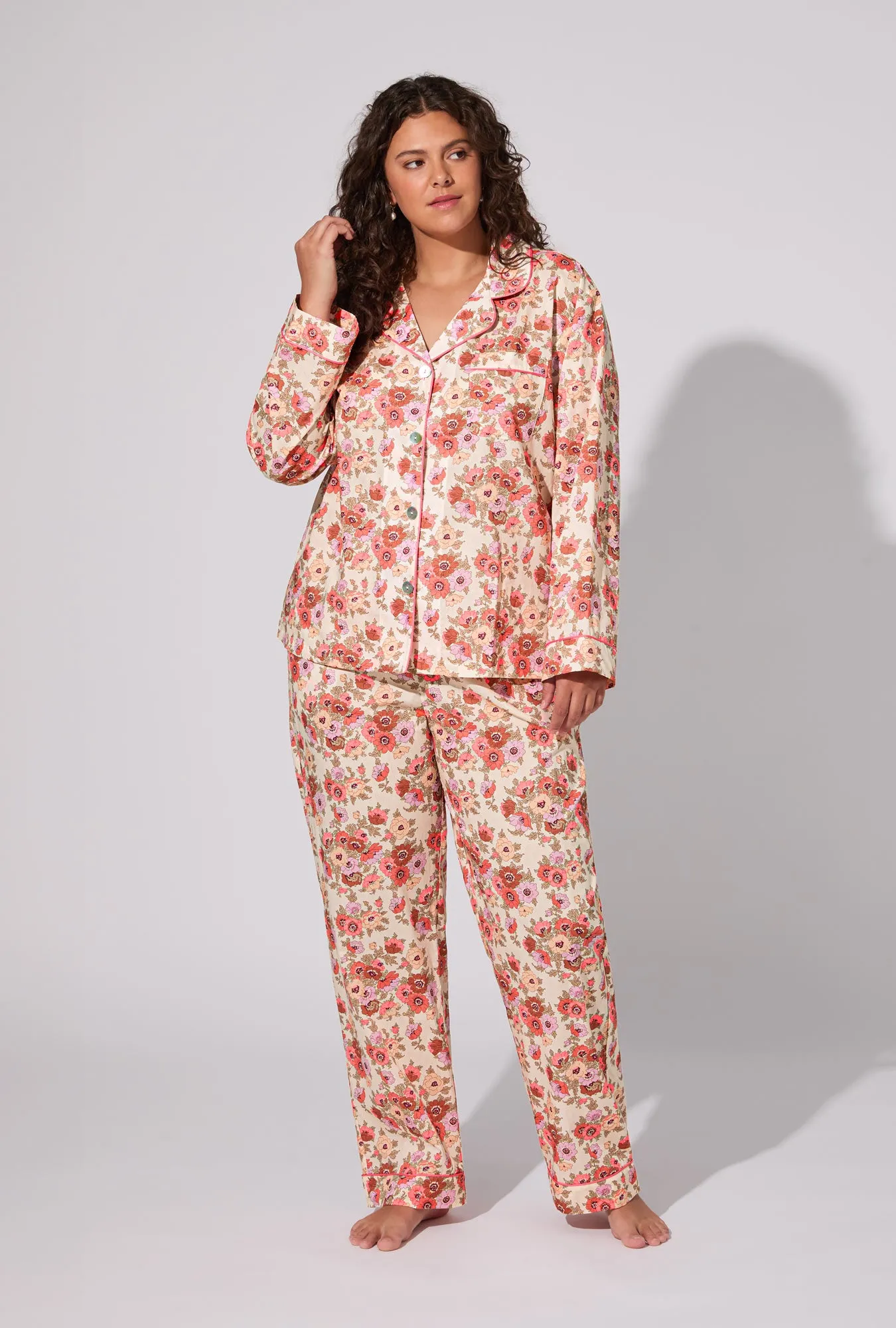 Madeleine Long Sleeve Classic Woven Tana Lawn® PJ Set Made With Liberty Fabric sold by BedHead product image thumbnail 5