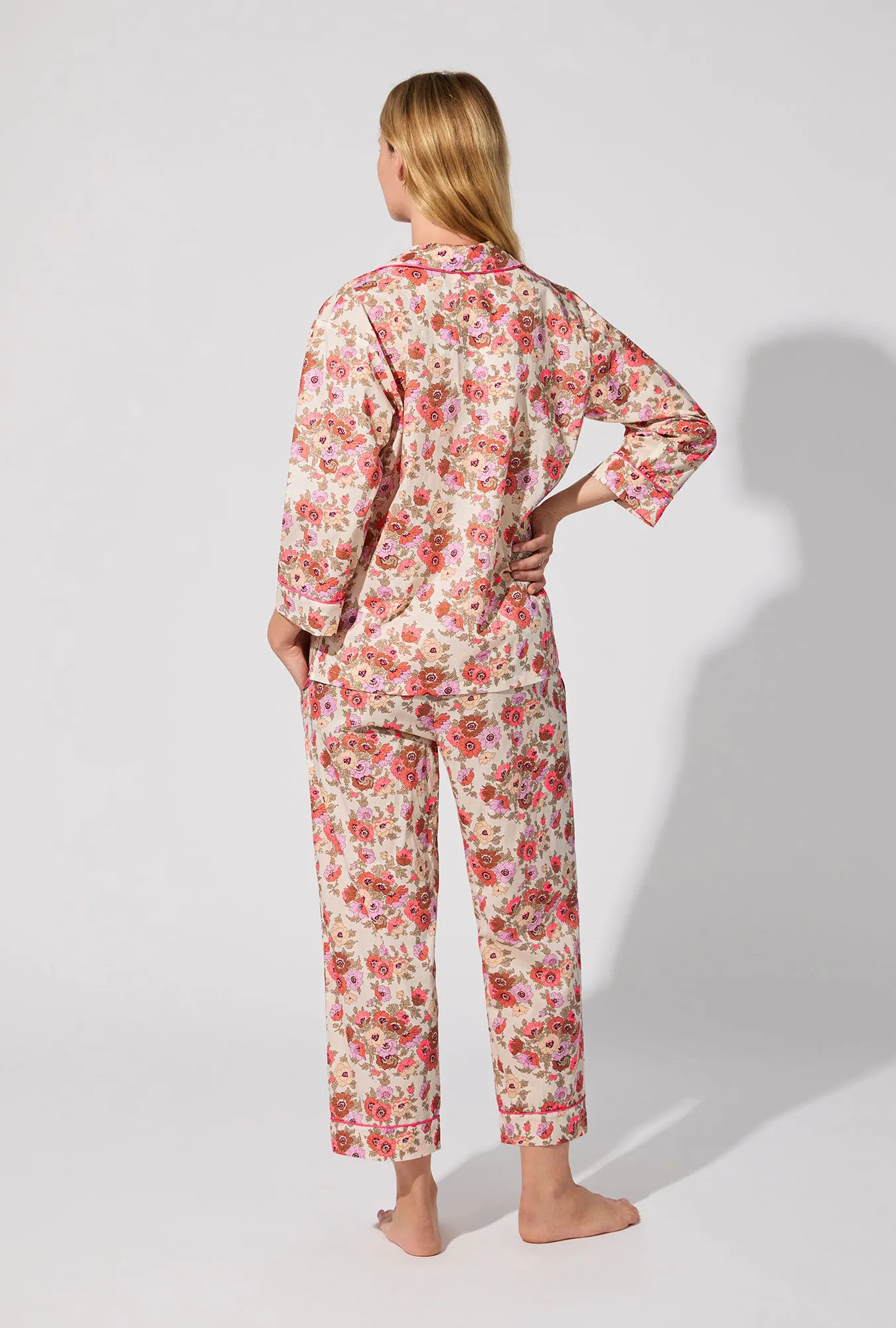 Madeleine 3/4 Sleeve Classic Woven Tana Lawn® Cropped PJ set Made With Liberty Fabric sold by BedHead product image thumbnail 4