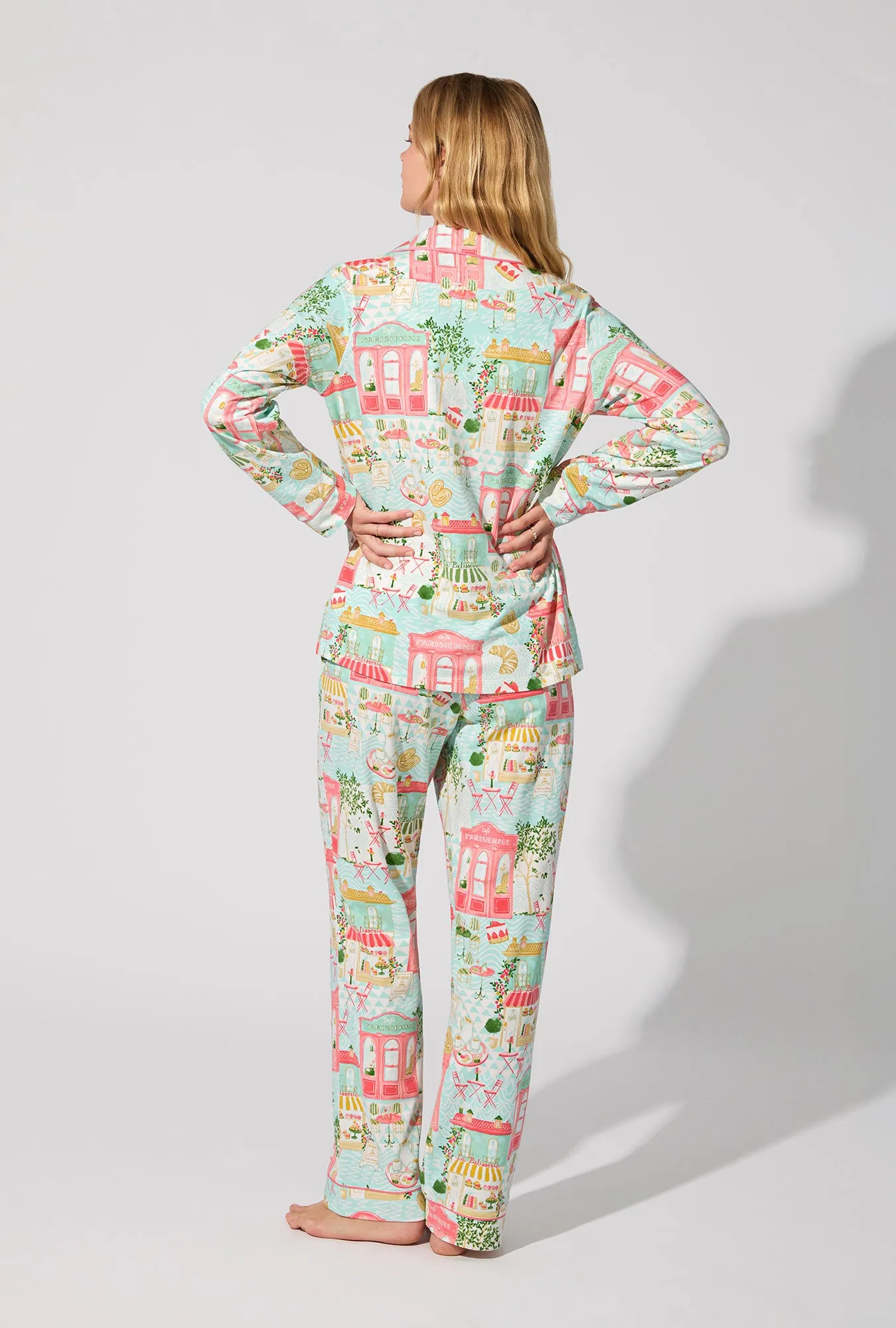 Parisian Delights Long Sleeve Classic Stretch Jersey PJ Set sold by BedHead product image thumbnail 4