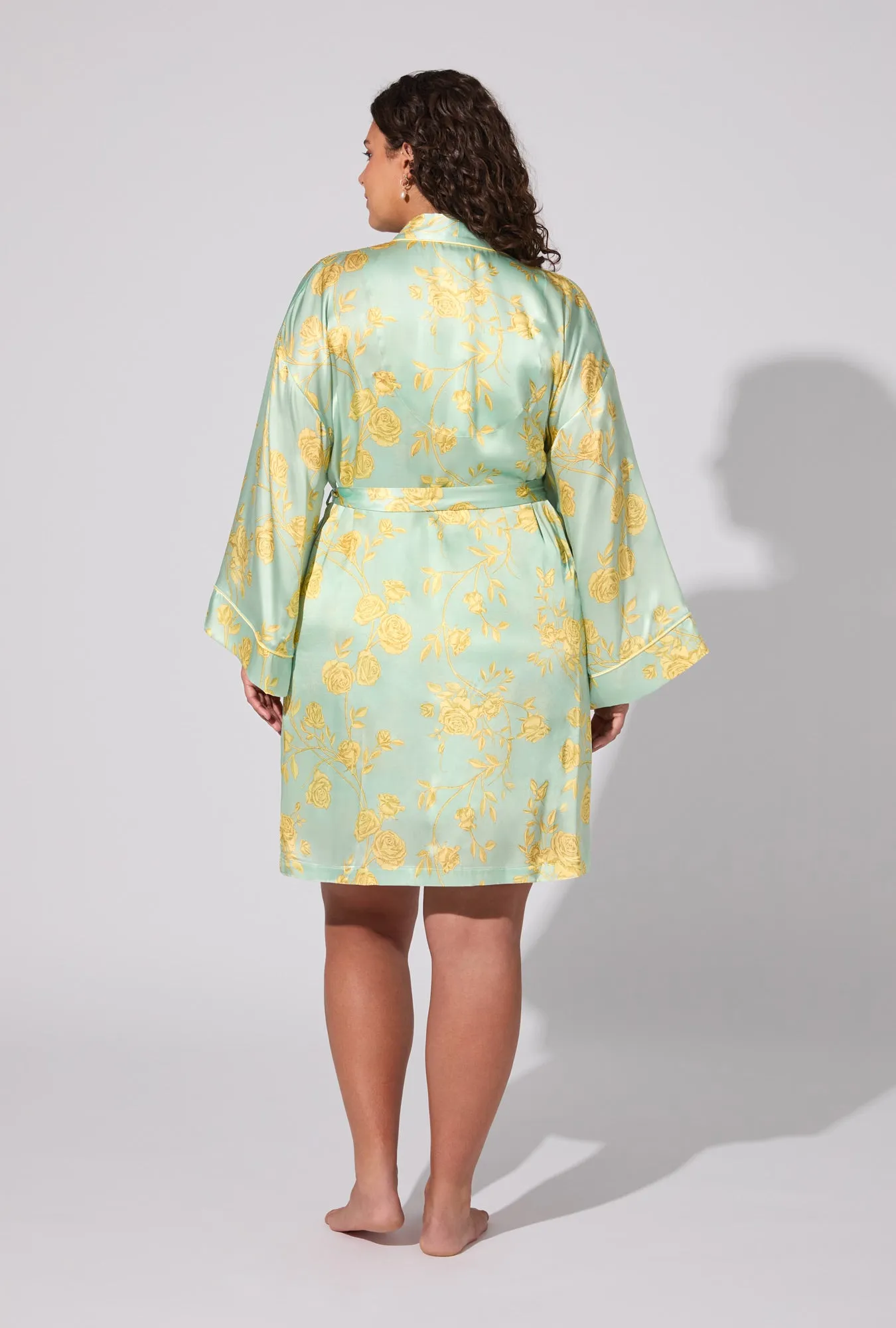 Royal Roses Woven Washable Silk Satin Robe sold by BedHead product image thumbnail 5