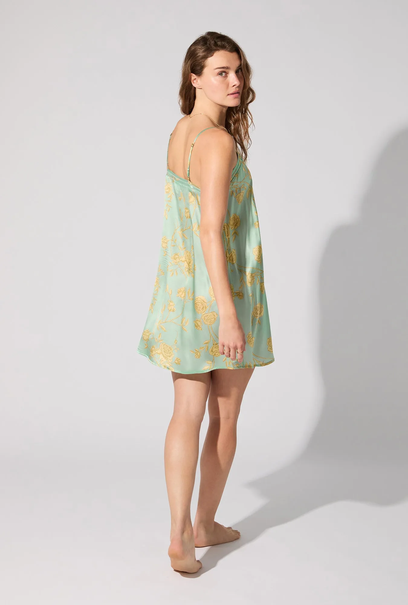 Royal Roses Woven Washable Silk Satin Chemise sold by BedHead product image thumbnail 4