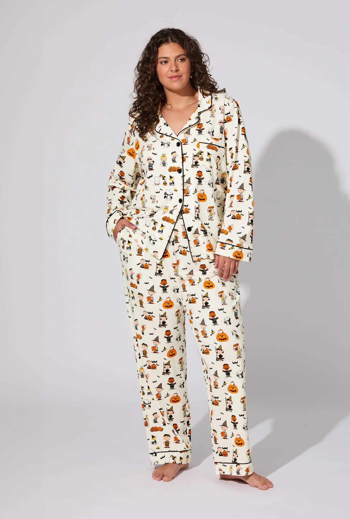 Peanuts® Snoopy's Halloween Long Sleeve Classic Stretch Jersey PJ Set sold by BedHead product image thumbnail 5
