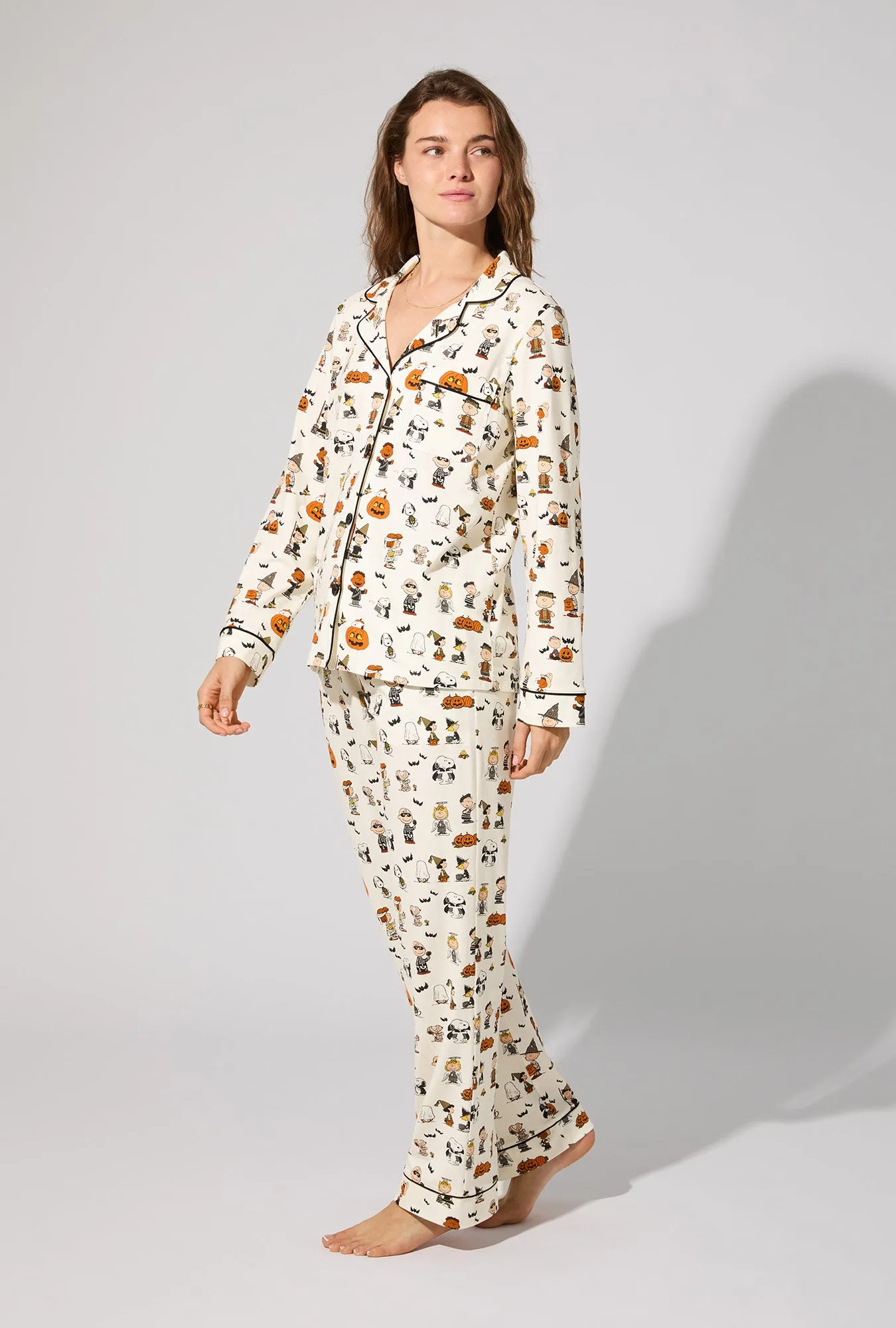Peanuts® Snoopy's Halloween Long Sleeve Classic Stretch Jersey PJ Set sold by BedHead product image thumbnail 2