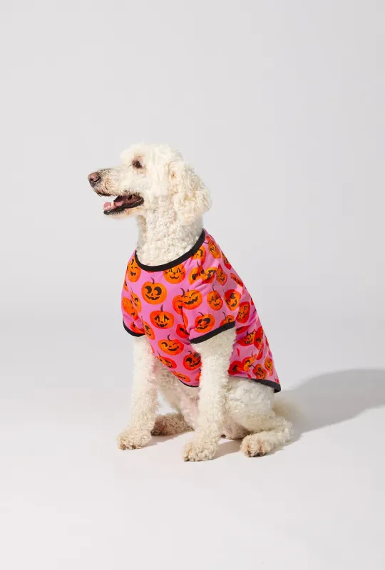 Jolly Jack-O-Lantern Stretch Jersey Dog Pajama sold by BedHead