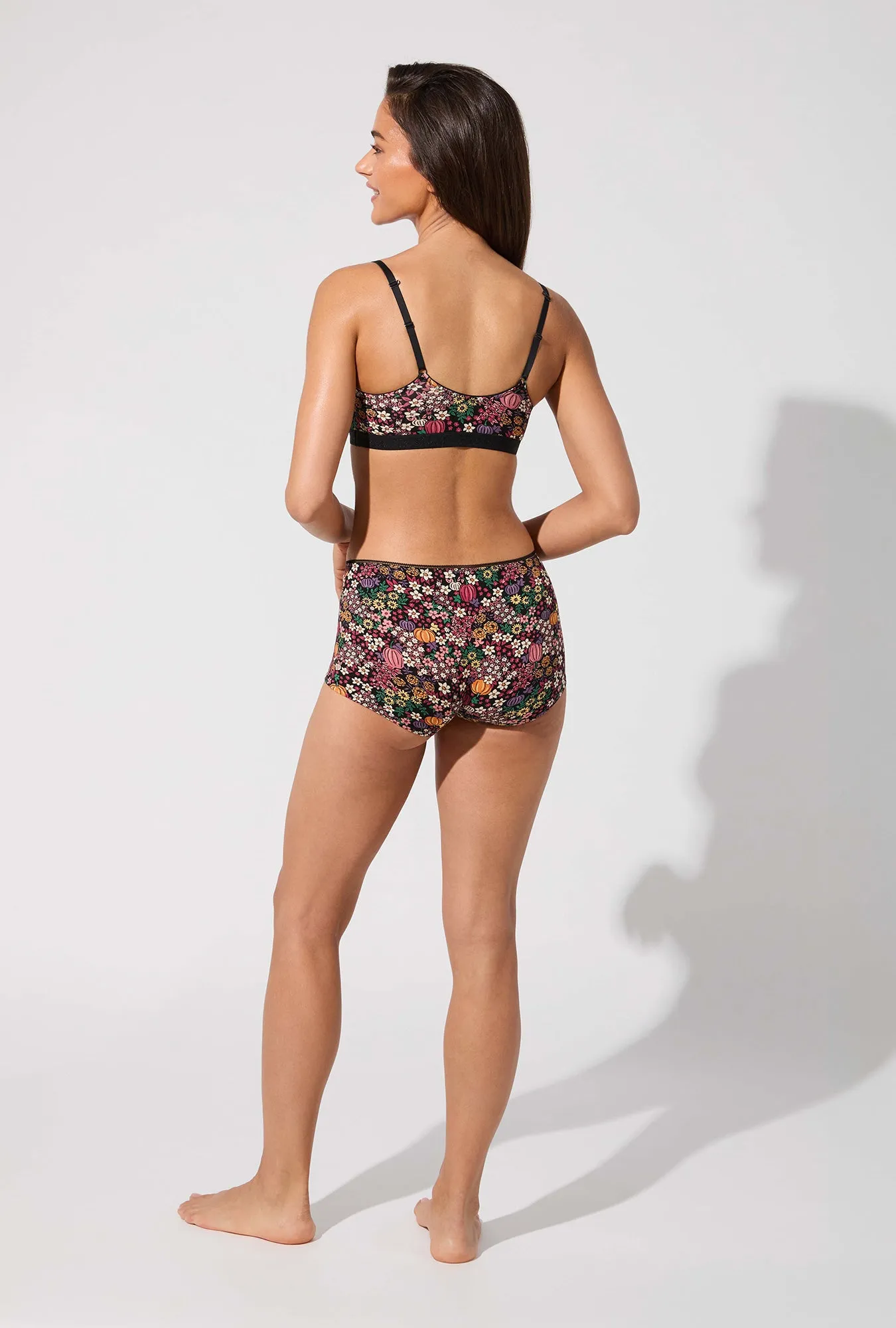 Pumpkin Ditsy Stretch Jersey Bralette sold by BedHead product image thumbnail 5