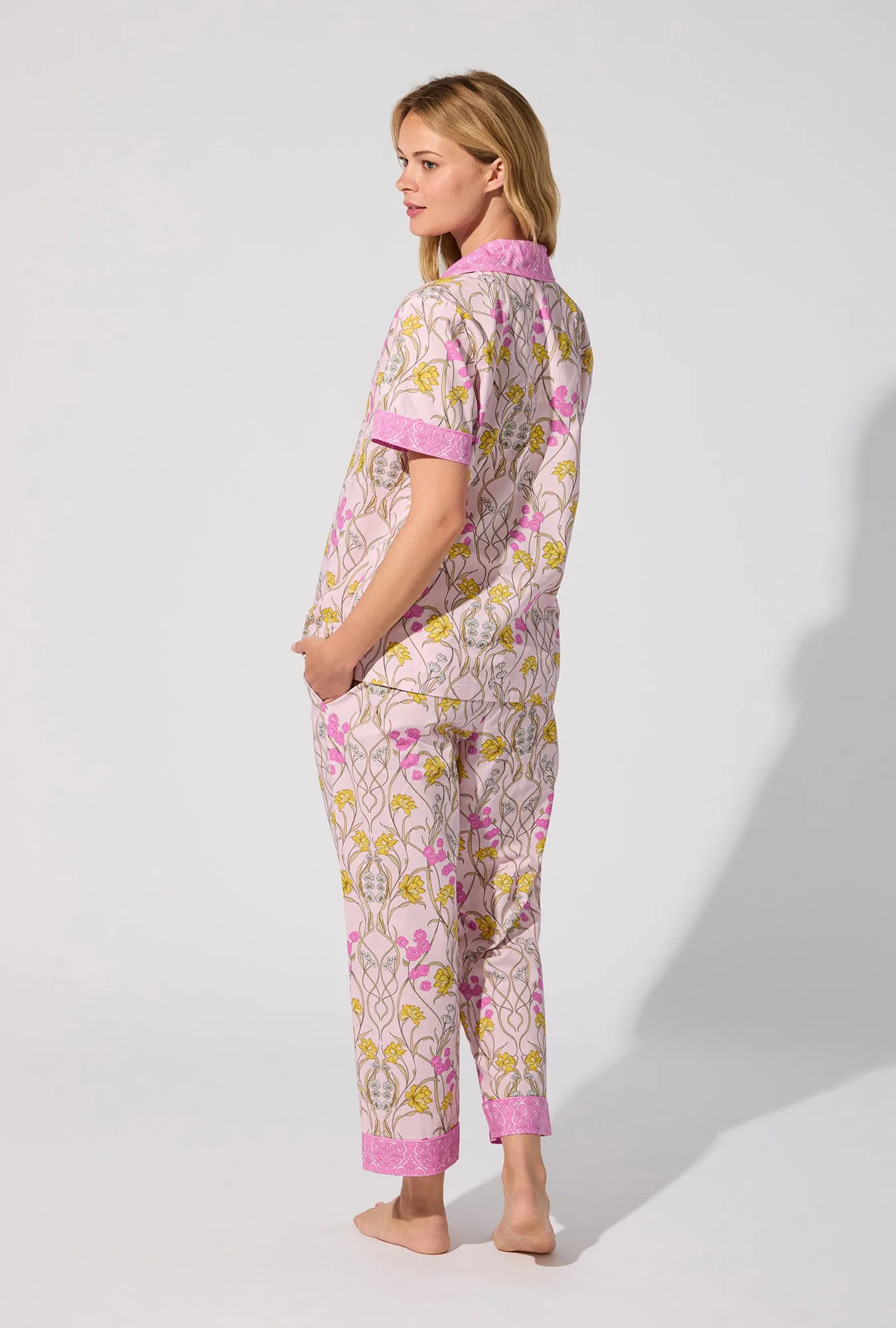 Fleur Nouveau Short Sleeve Classic Woven Cotton Poplin Shorty PJ Set sold by BedHead product image thumbnail 4