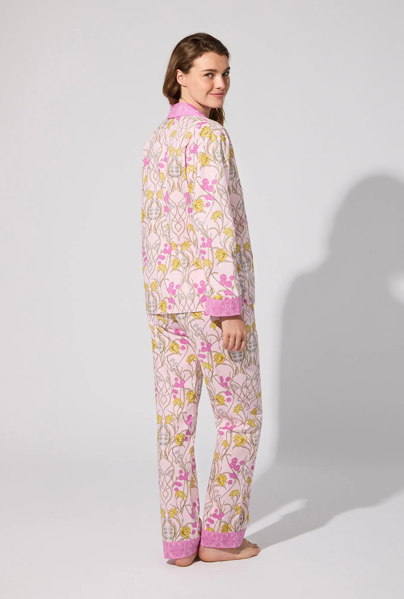 Fleur Nouveau Long Sleeve Classic Woven Cotton Poplin PJ set sold by BedHead product image thumbnail 4