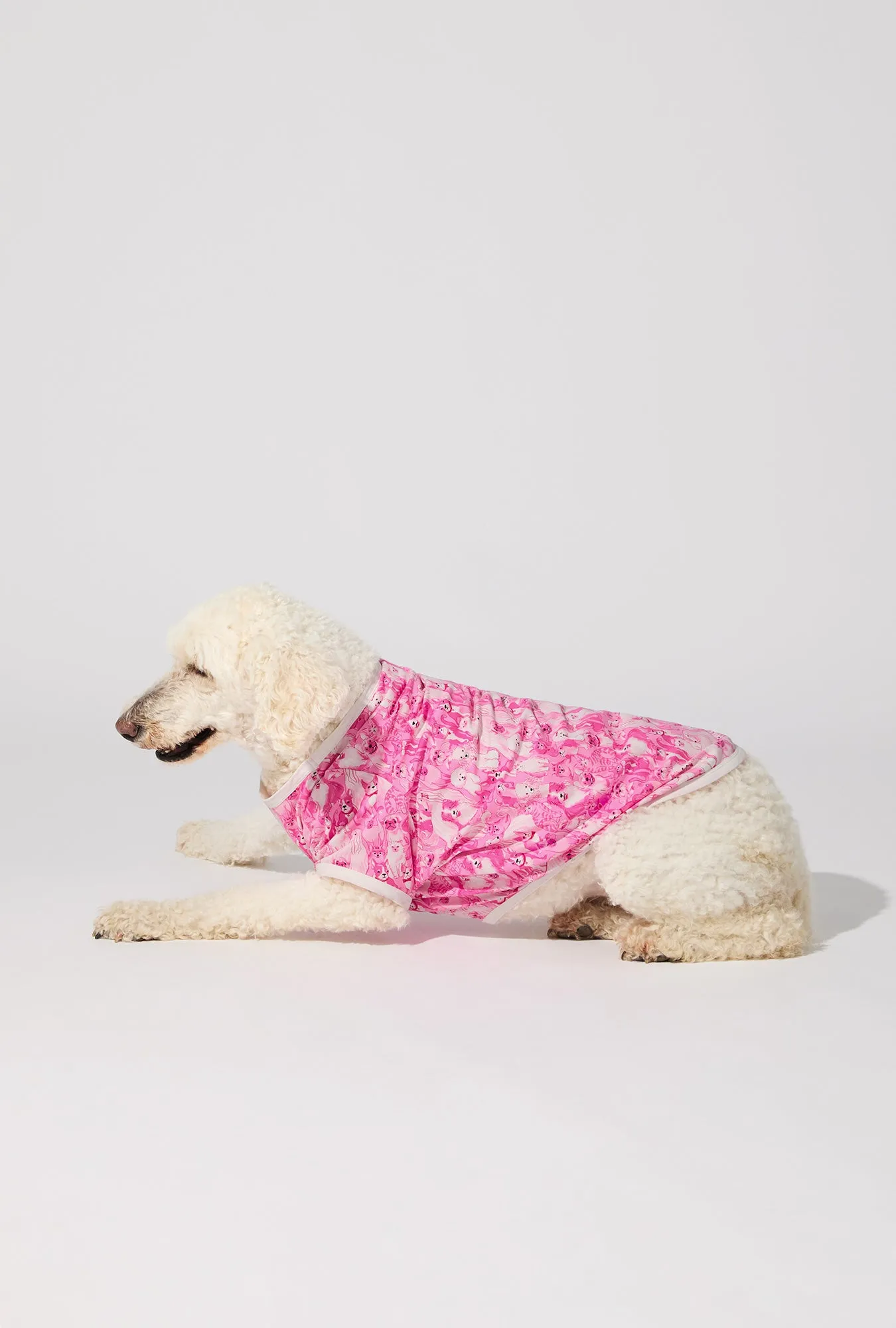 Paw-fectly Pink Stretch Jersey Dog Pajama sold by BedHead product image thumbnail 2
