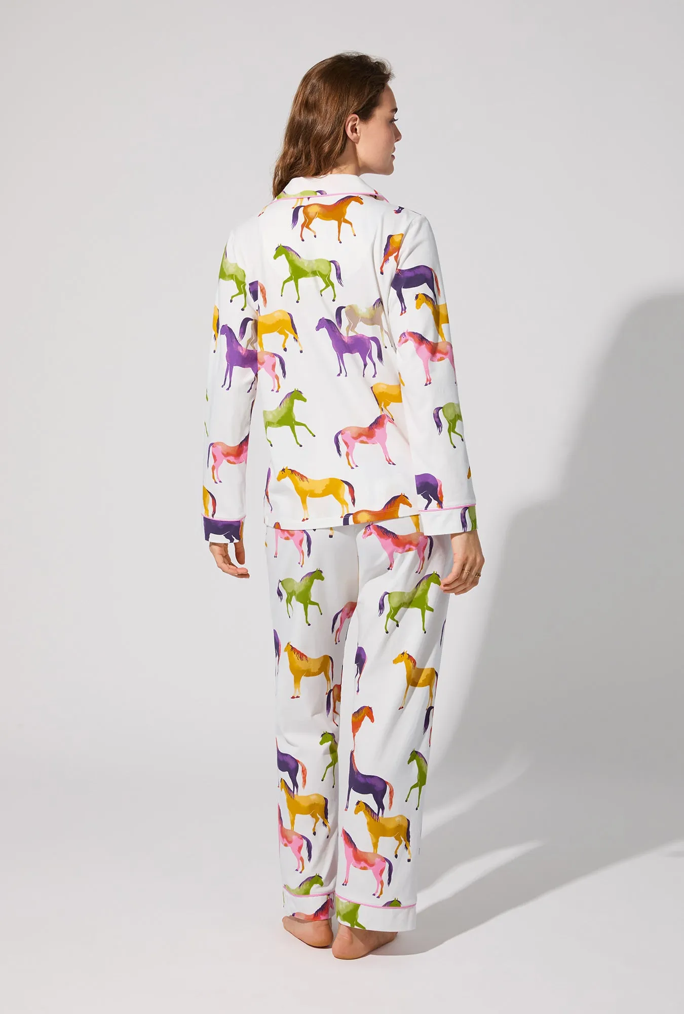 Equestrian Parade Long Sleeve Classic Stretch Jersey PJ Set sold by BedHead product image thumbnail 4