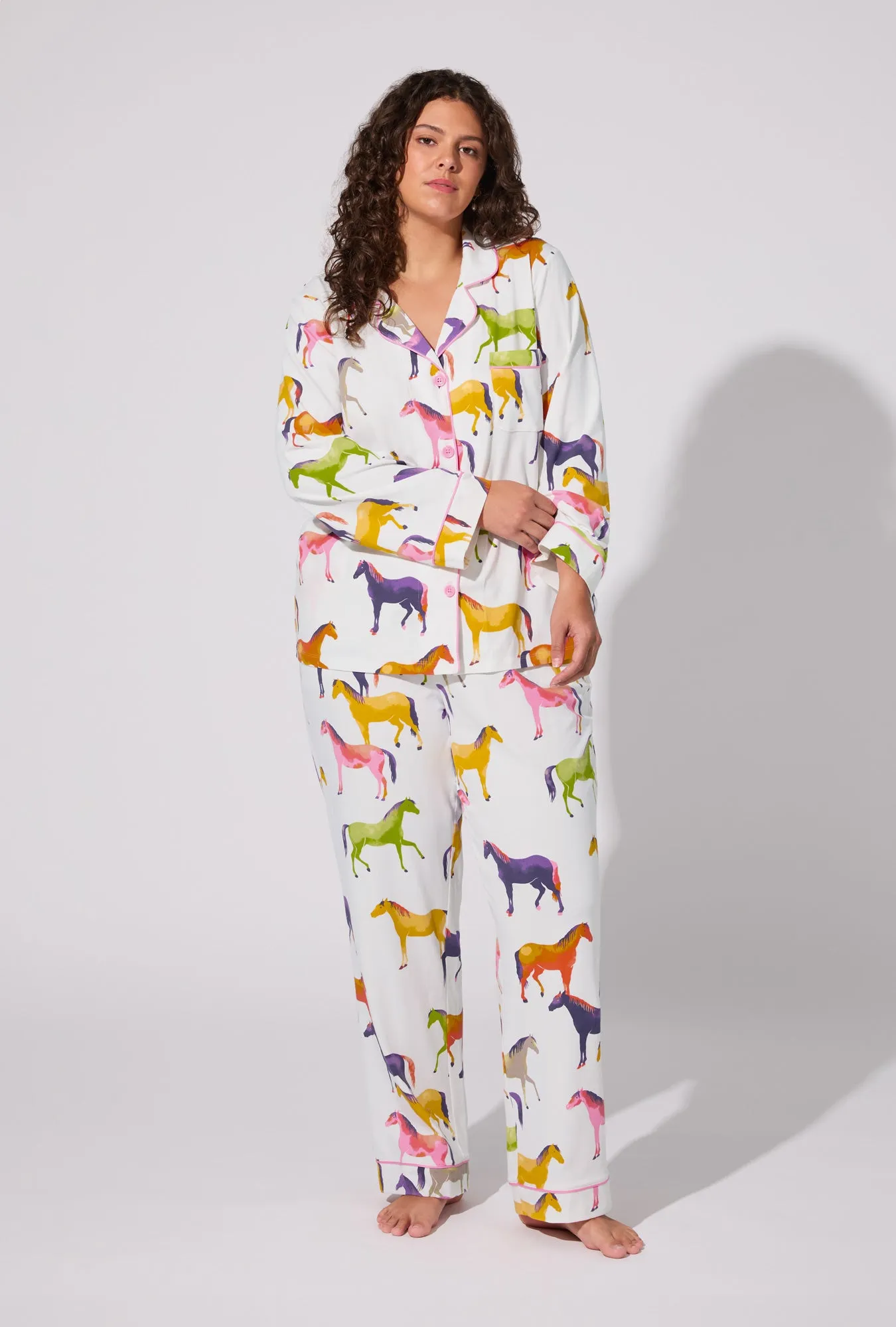 Equestrian Parade Long Sleeve Classic Stretch Jersey PJ Set sold by BedHead product image thumbnail 5