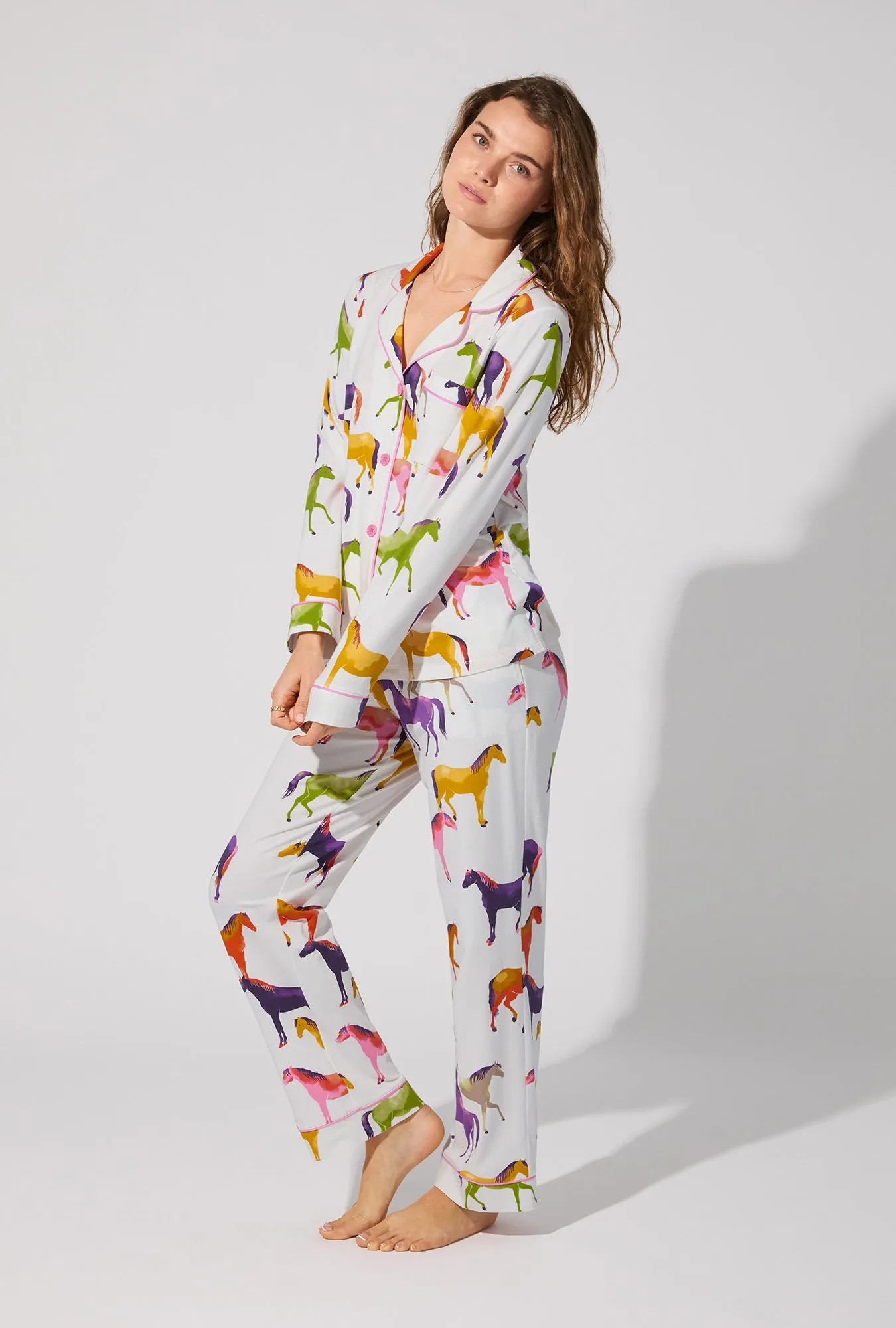 Equestrian Parade Long Sleeve Classic Stretch Jersey PJ Set sold by BedHead product image thumbnail 3