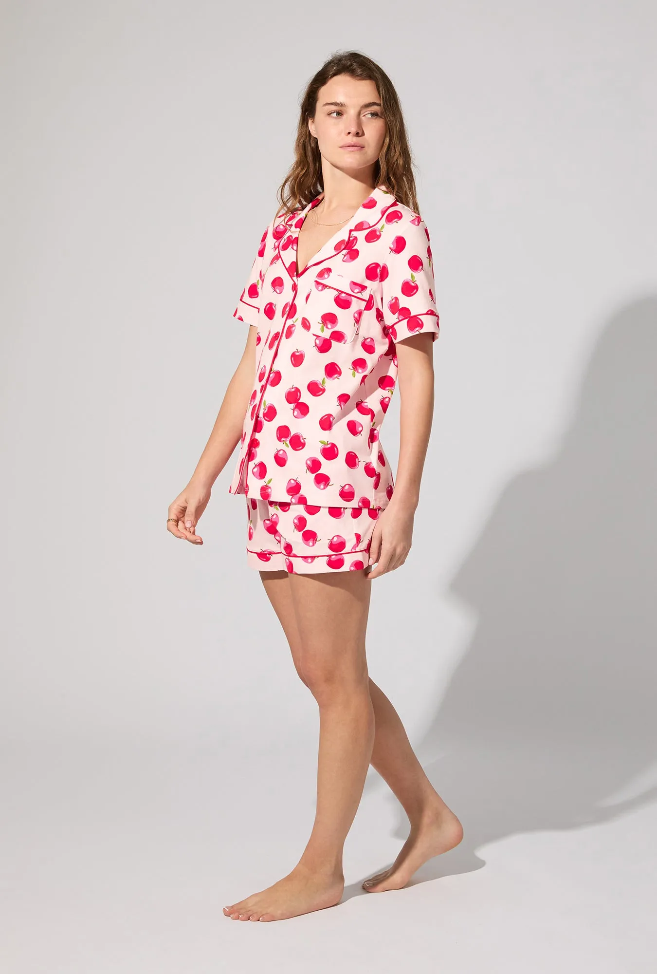 An Apple a Day Short Sleeve Classic Shorty Stretch Jersey PJ Set sold by BedHead product image thumbnail 2