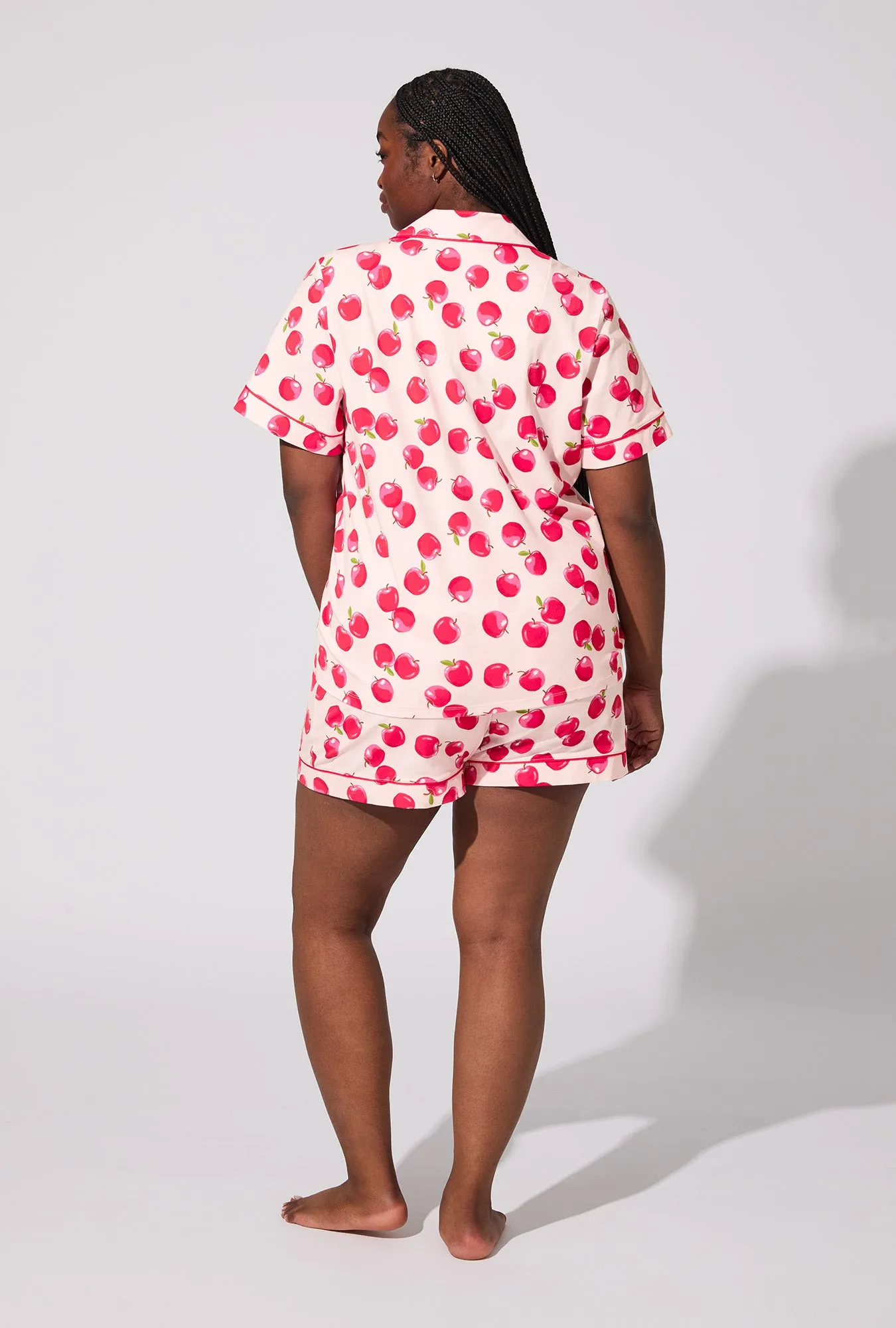 An Apple a Day Short Sleeve Classic Shorty Stretch Jersey PJ Set sold by BedHead product image thumbnail 5