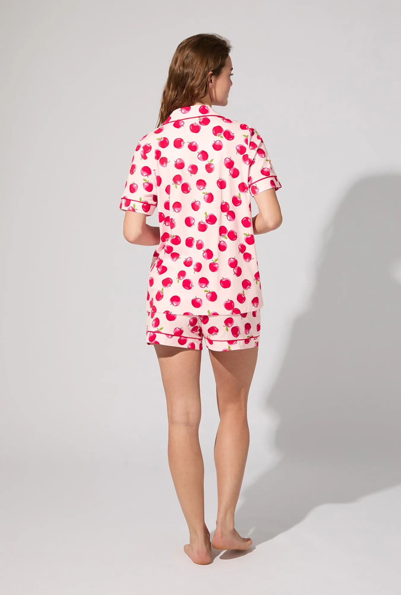 An Apple a Day Short Sleeve Classic Shorty Stretch Jersey PJ Set sold by BedHead product image thumbnail 3