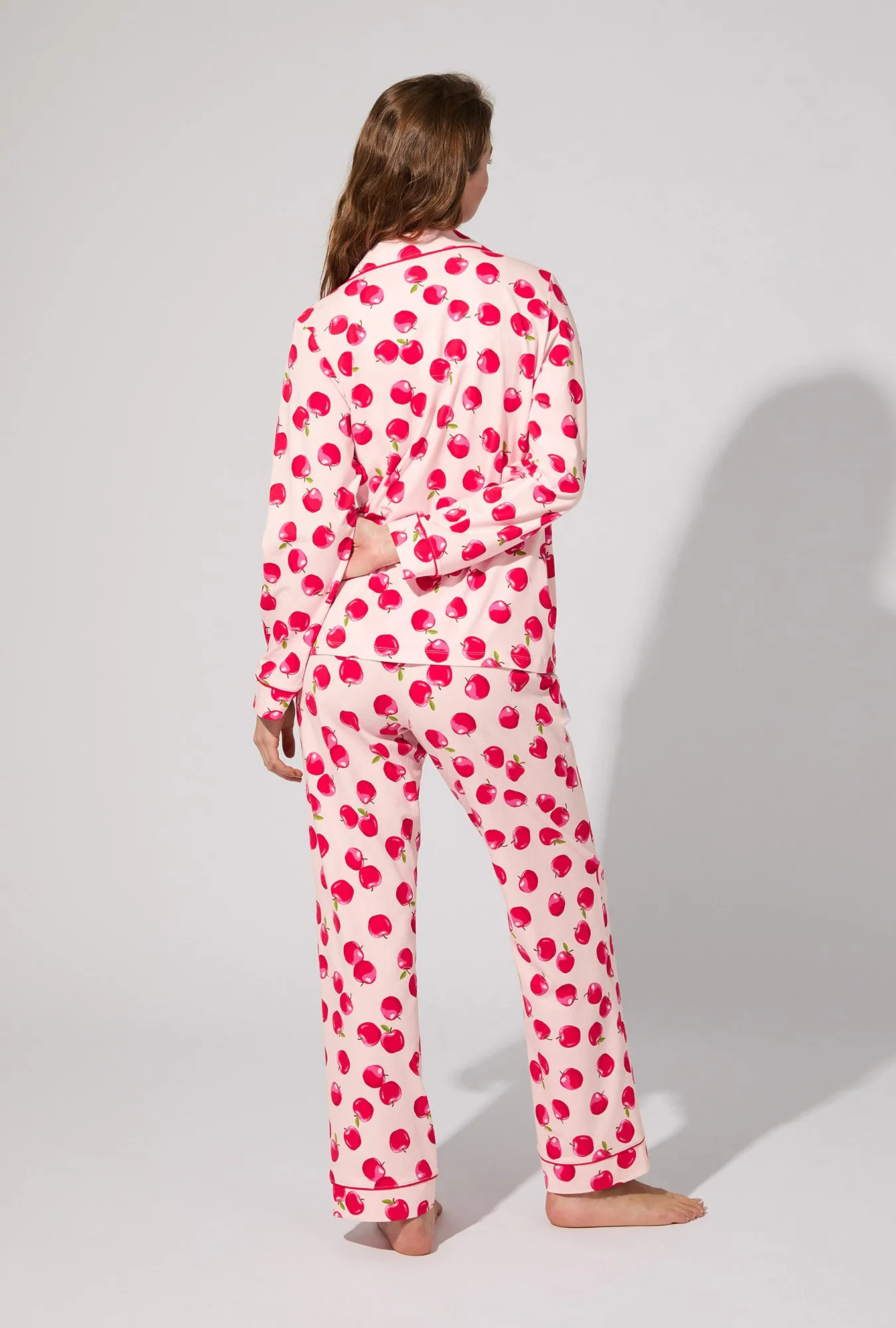 An Apple A Day Long Sleeve Classic Stretch Jersey PJ Set sold by BedHead product image thumbnail 3