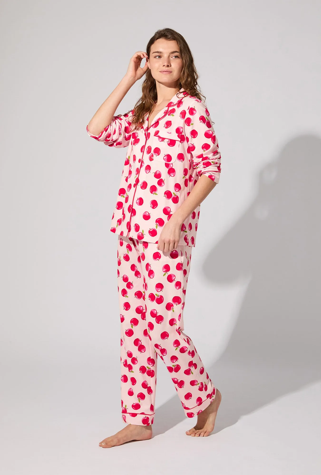 An Apple A Day Long Sleeve Classic Stretch Jersey PJ Set sold by BedHead product image thumbnail 2